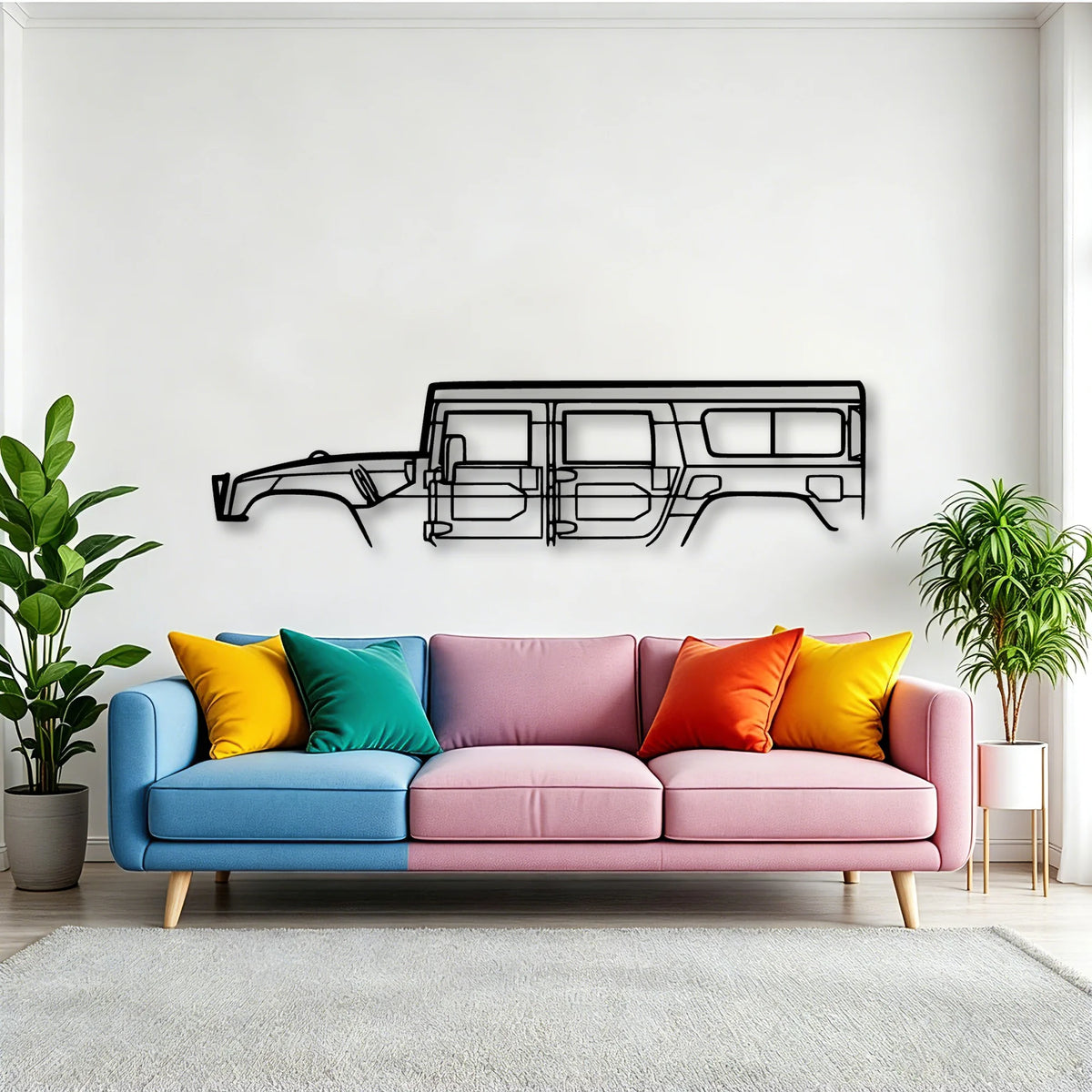H 1 1998 Classic Silhouette Metal Wall Art - Tinvibe