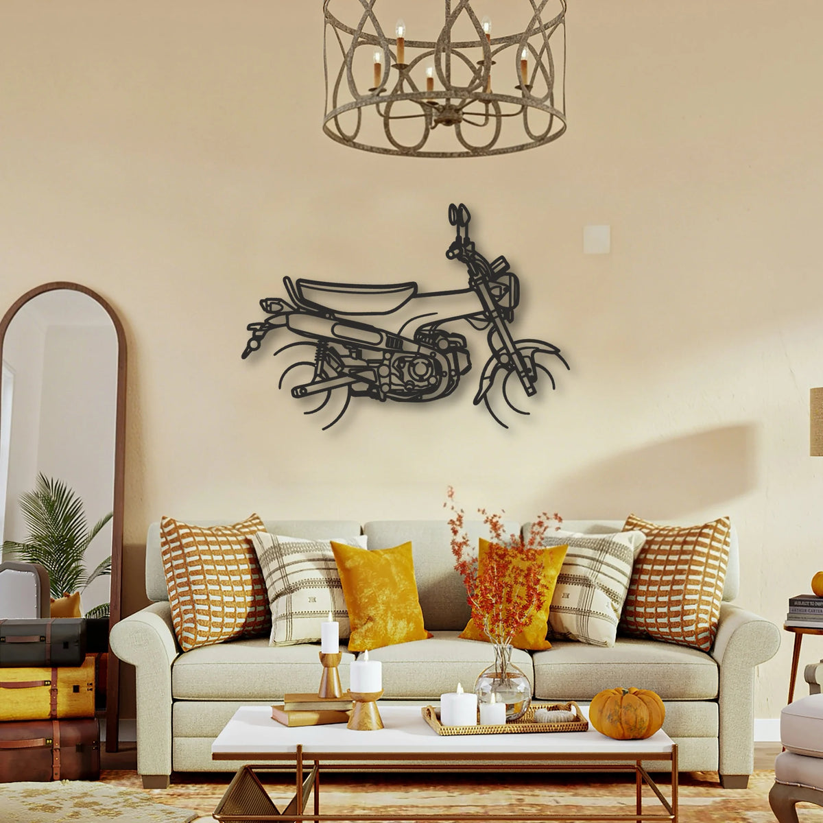 Honda Dax 125 Classic Motorcycle Silhouette Metal Wall Art - Tinvibe