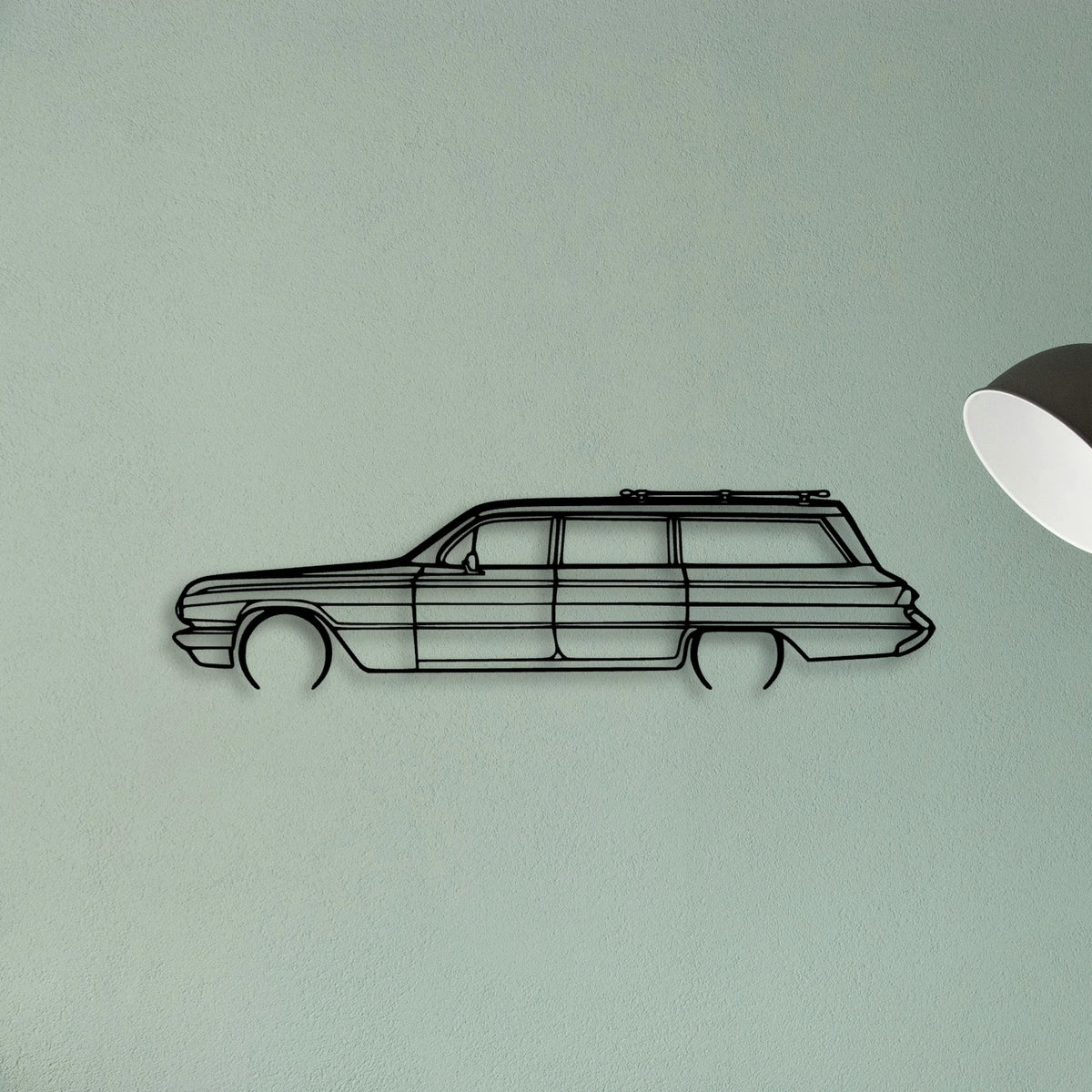 Invicta Station Wagon 1962 Classic Silhouette Metal Wall Art - Tinvibe