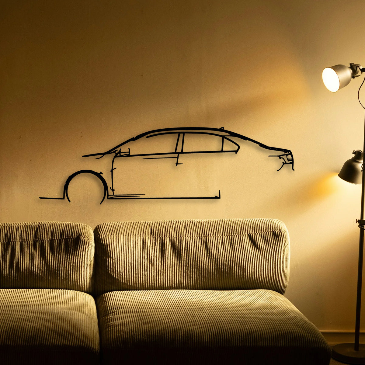Jetta 2017 Classic Silhouette Metal Wall Art - Tinvibe