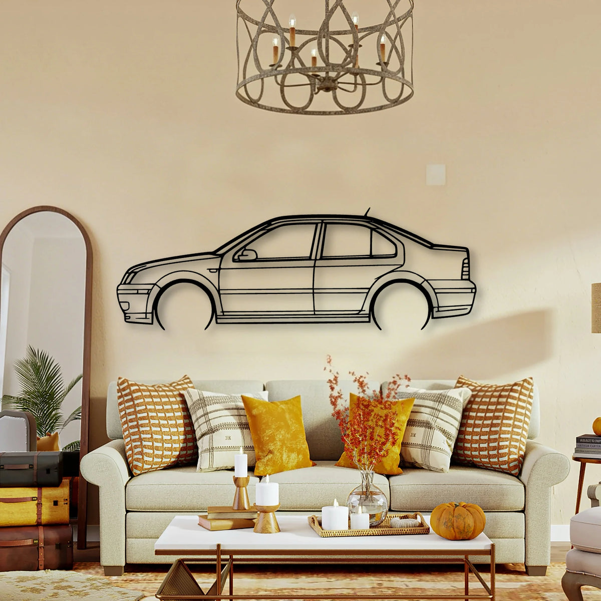 Jetta GLI 2004 Classic Silhouette Metal Wall Art - Tinvibe