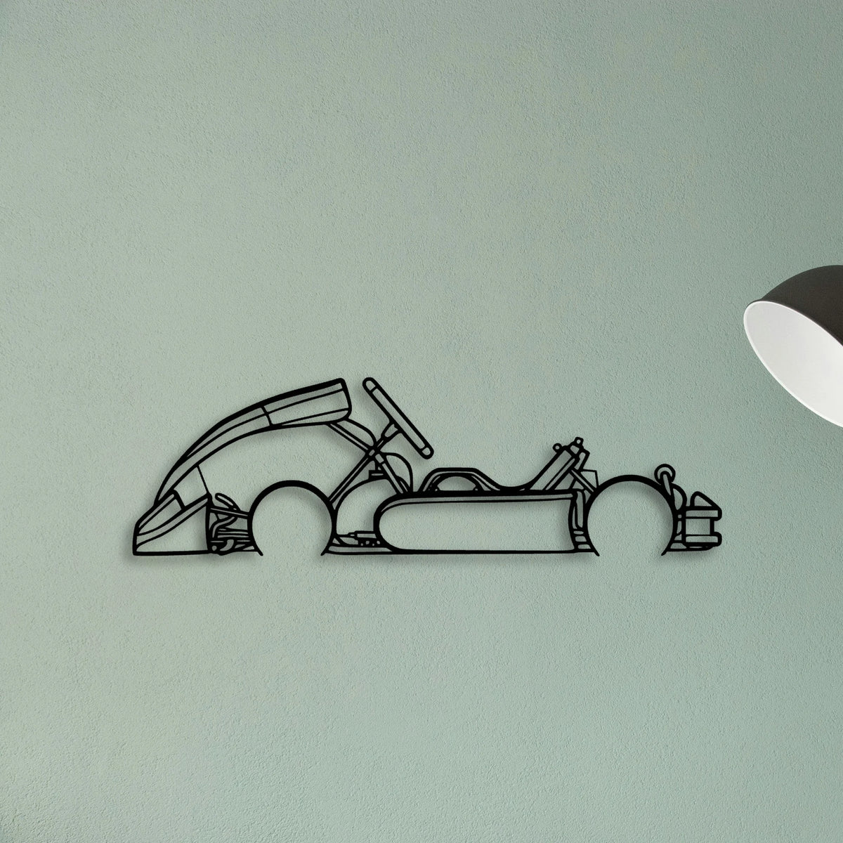 Junior Kart Classic Silhouette Metal Wall Art - Tinvibe