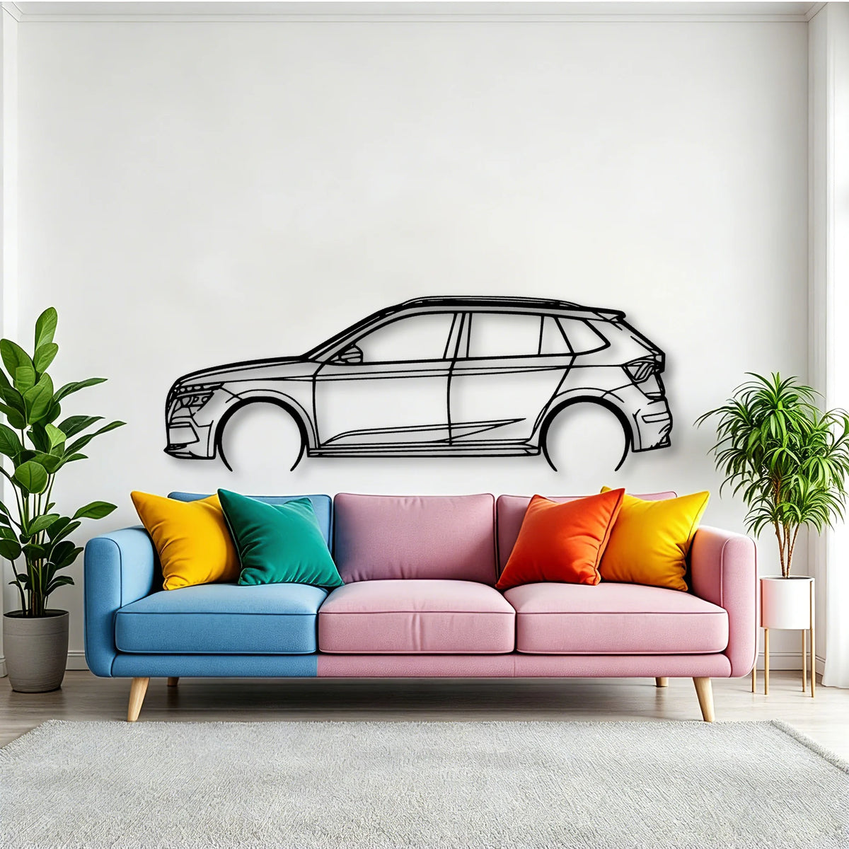 Kamiq Classic Silhouette Metal Wall Art - Tinvibe