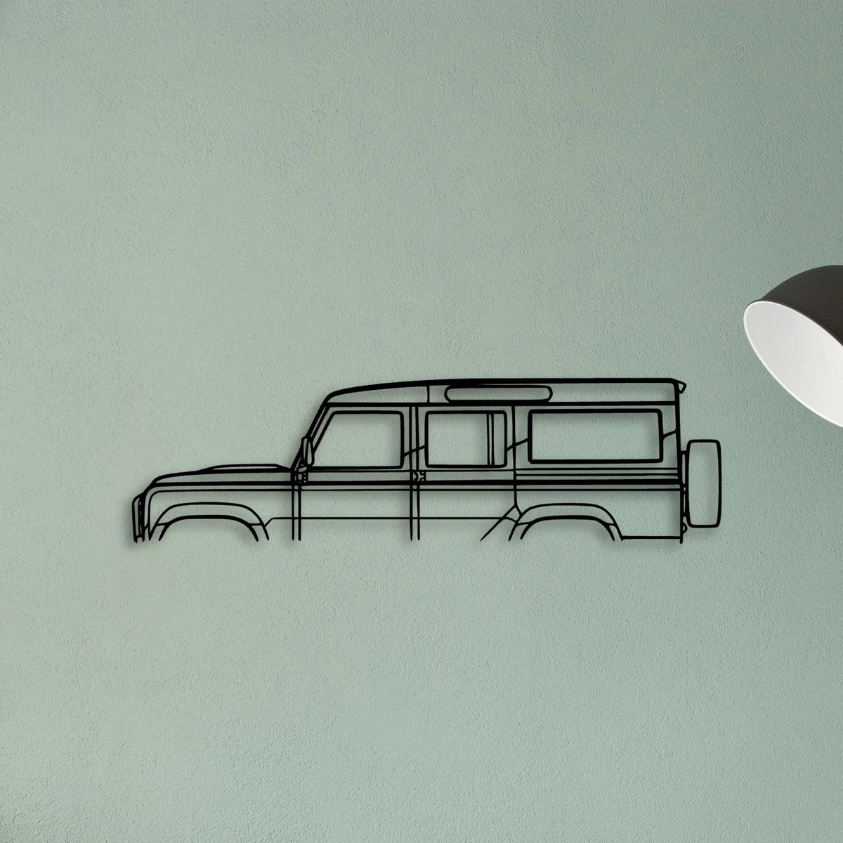 Land Defender 110 Classic Silhouette Metal Wall Art - Tinvibe