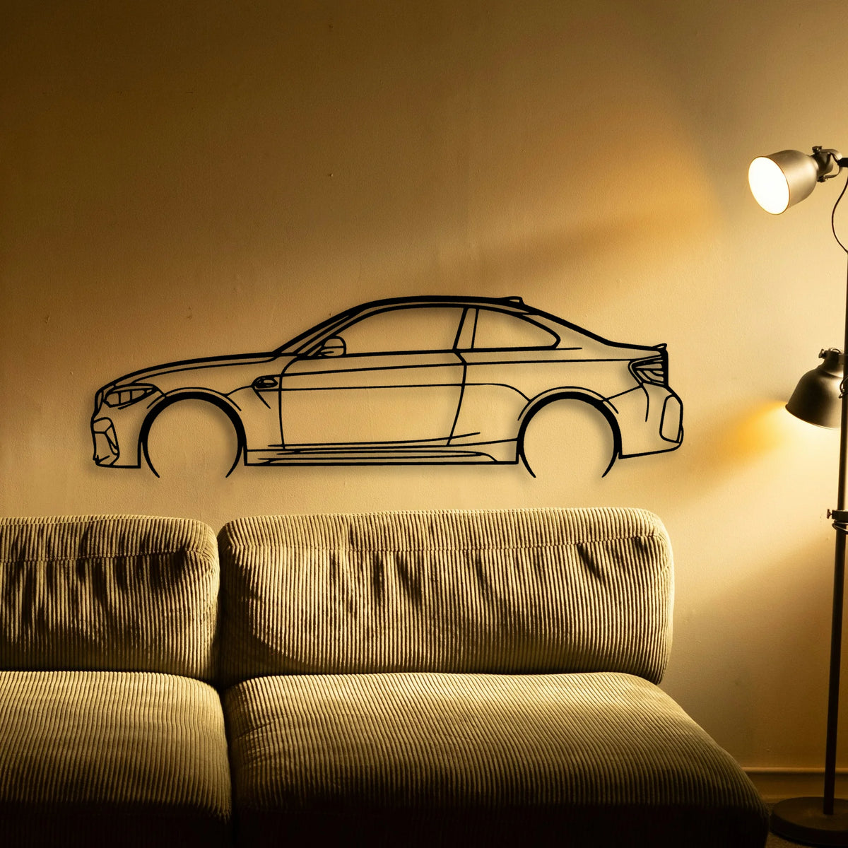 M2 F87 Comp 2018 Classic Silhouette Metal Wall Art - Tinvibe