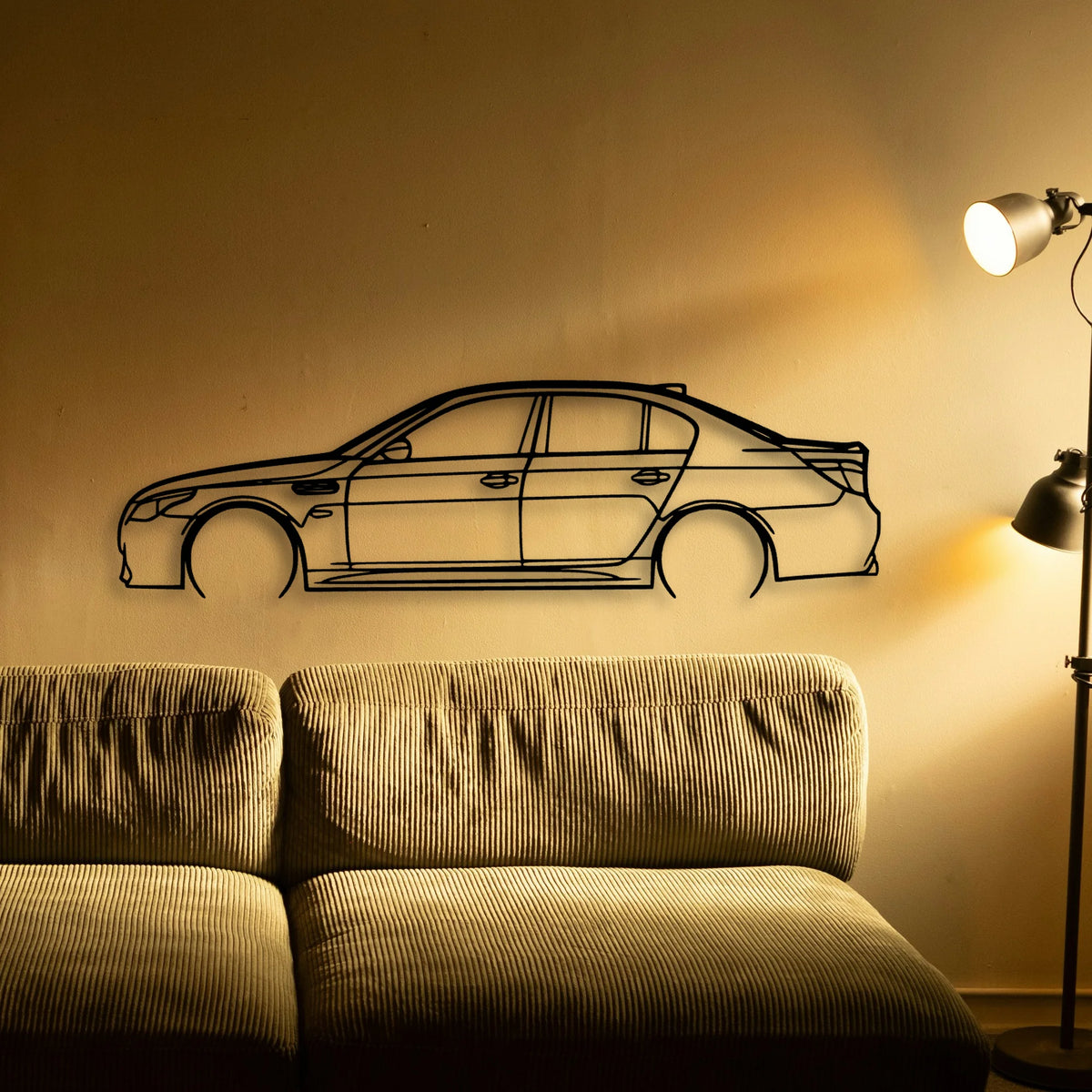 M5 E60 2 Classic Silhouette Metal Wall Art - Tinvibe