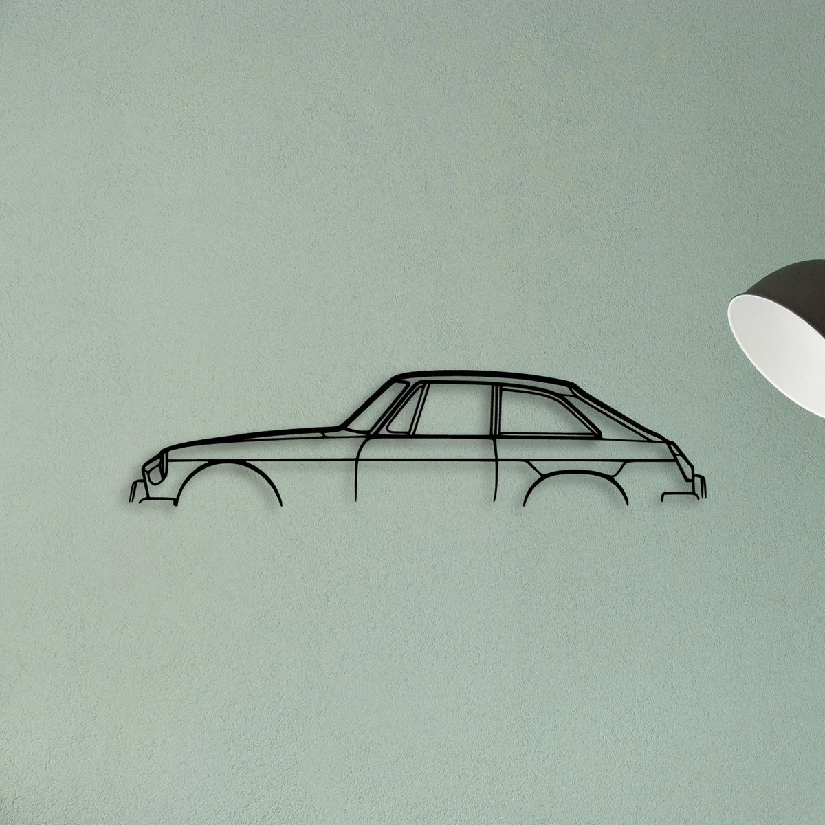 MGB GT 1969 Classic Silhouette Metal Wall Art - Tinvibe