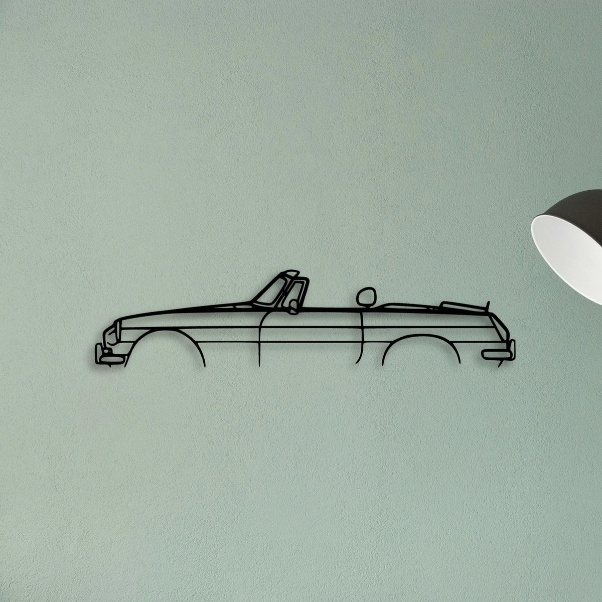 MGB Roadster 1972 Classic Silhouette Metal Wall Art - Tinvibe