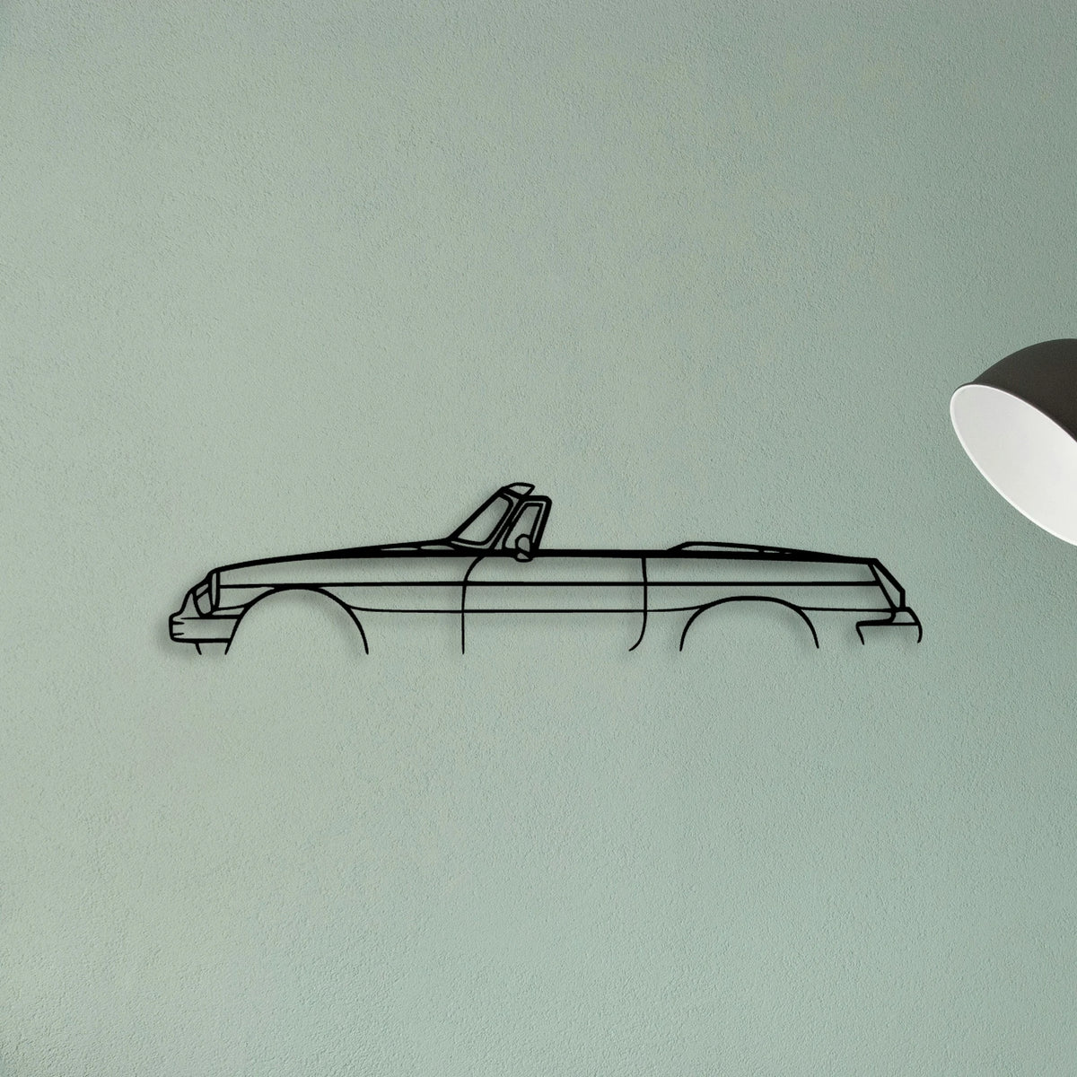 MG B 1980 Classic Silhouette Metal Wall Art - Tinvibe