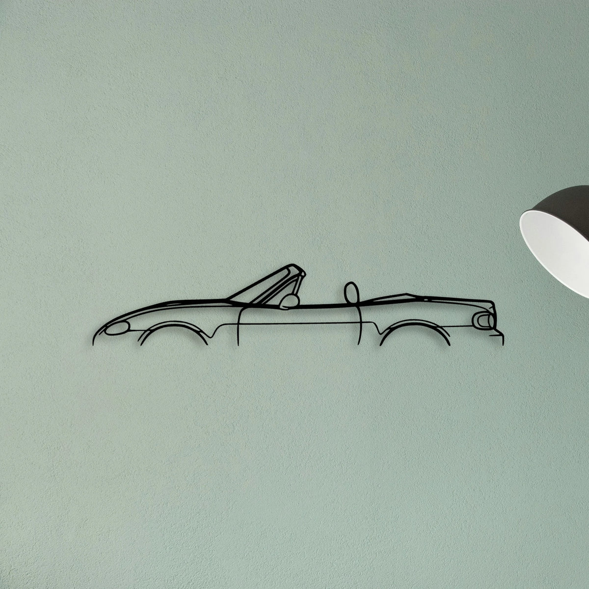 MX 5 Miata 2000 Classic Silhouette Metal Wall Art - Tinvibe