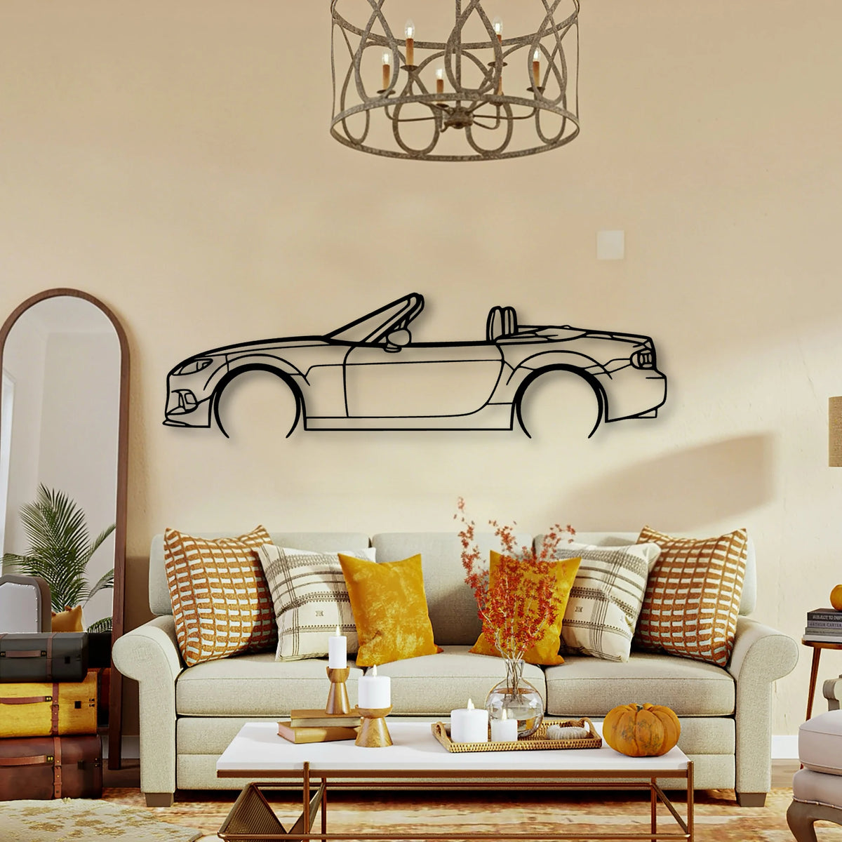 MX 5 NC 2014 Classic Silhouette Metal Wall Art - Tinvibe
