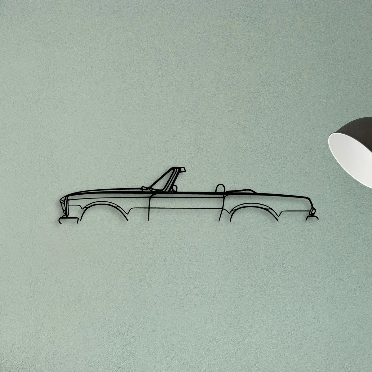 Mercedes SL Pagoda Classic Silhouette Metal Wall Art - Tinvibe