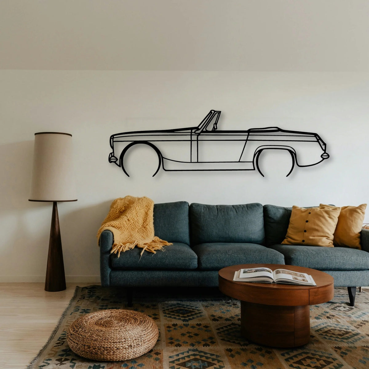 Midget 1966 Classic Silhouette Metal Wall Art - Tinvibe