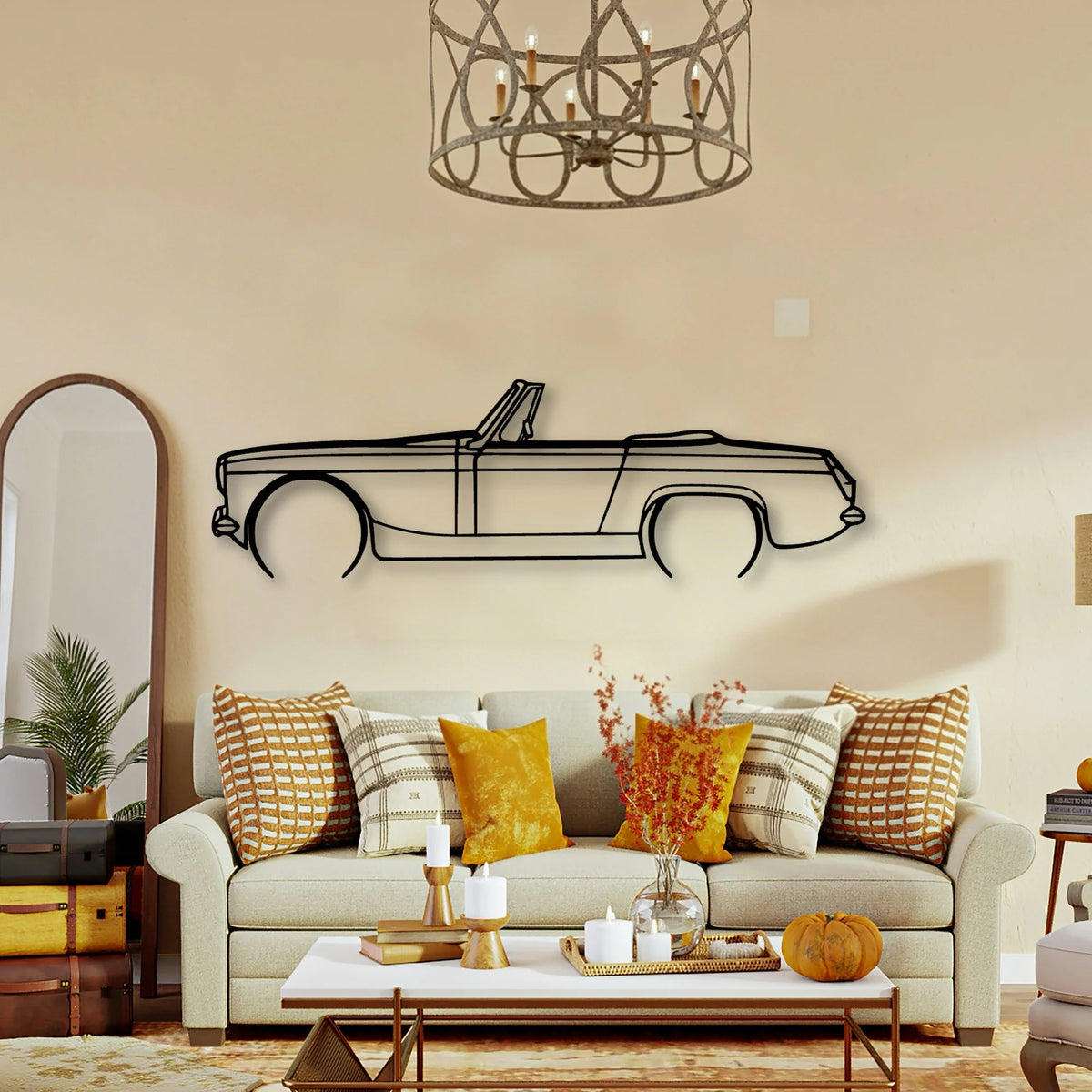 Midget 1966 Classic Silhouette Metal Wall Art - Tinvibe