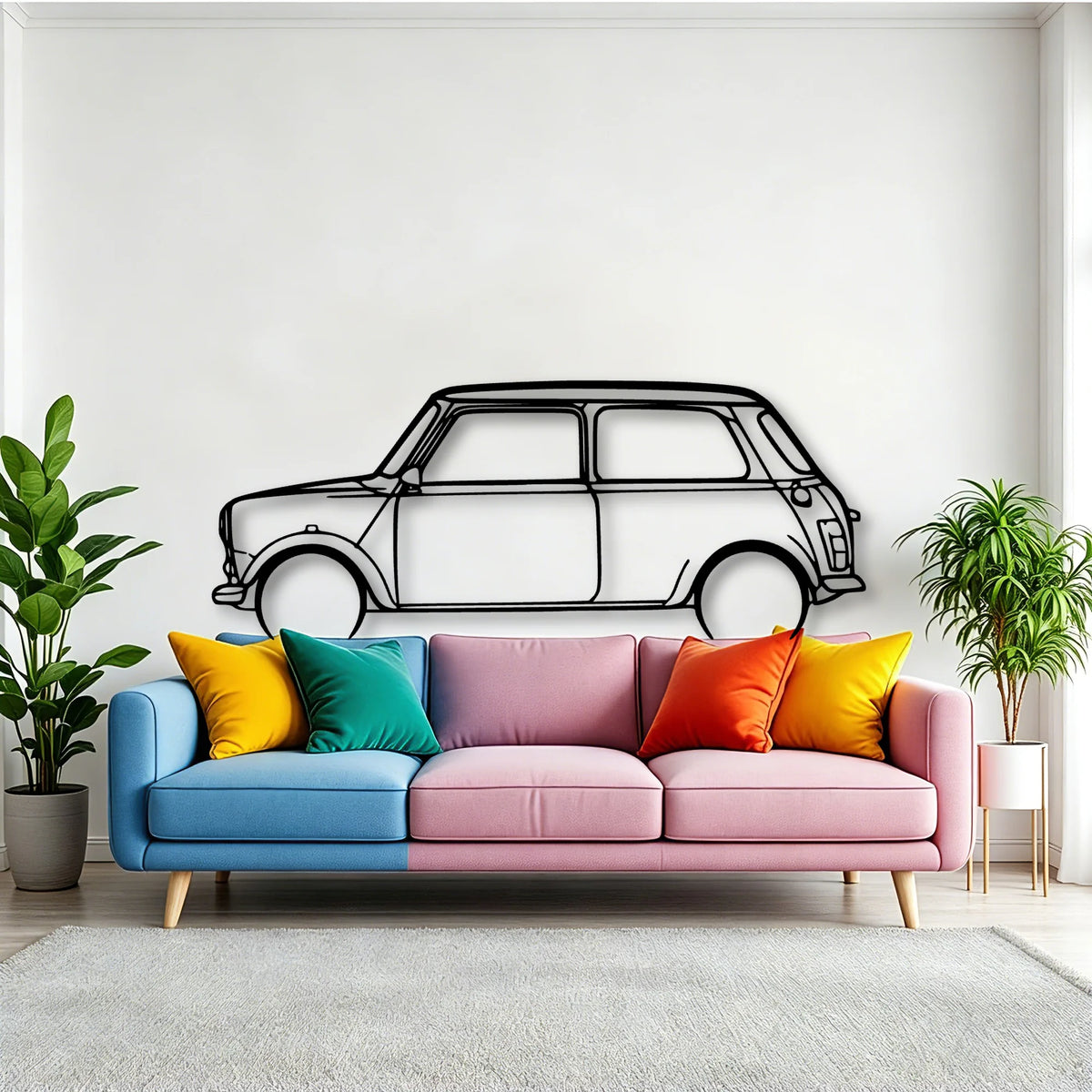 Mini 1995 Classic Silhouette Metal Wall Art - Tinvibe