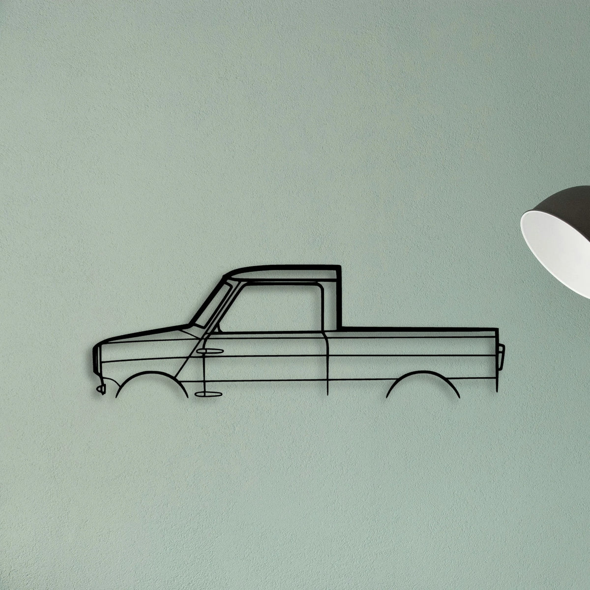Mini Pickup Classic Silhouette Metal Wall Art - Tinvibe