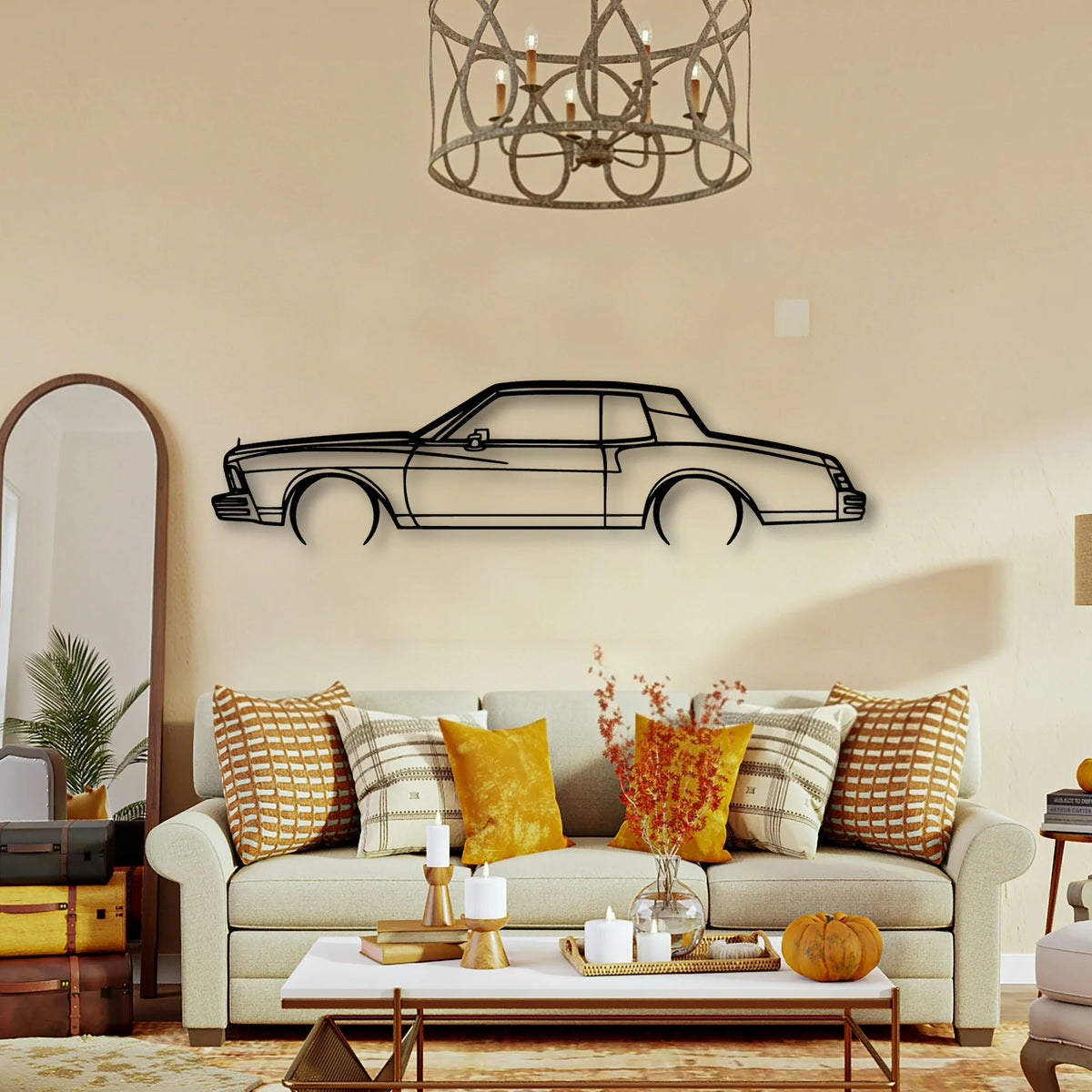 Monte Carlo 1978 Classic Silhouette Metal Wall Art - Tinvibe