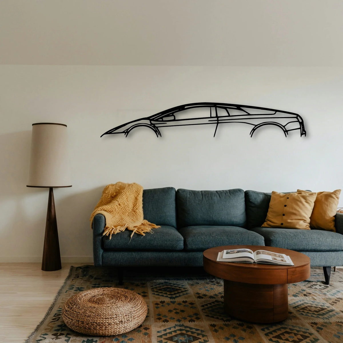 Murcielago 2007 Classic Silhouette Metal Wall Art - Tinvibe