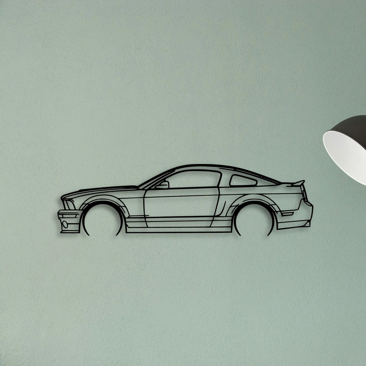 Mustang GT500 2008 Classic Silhouette Metal Wall Art - Tinvibe