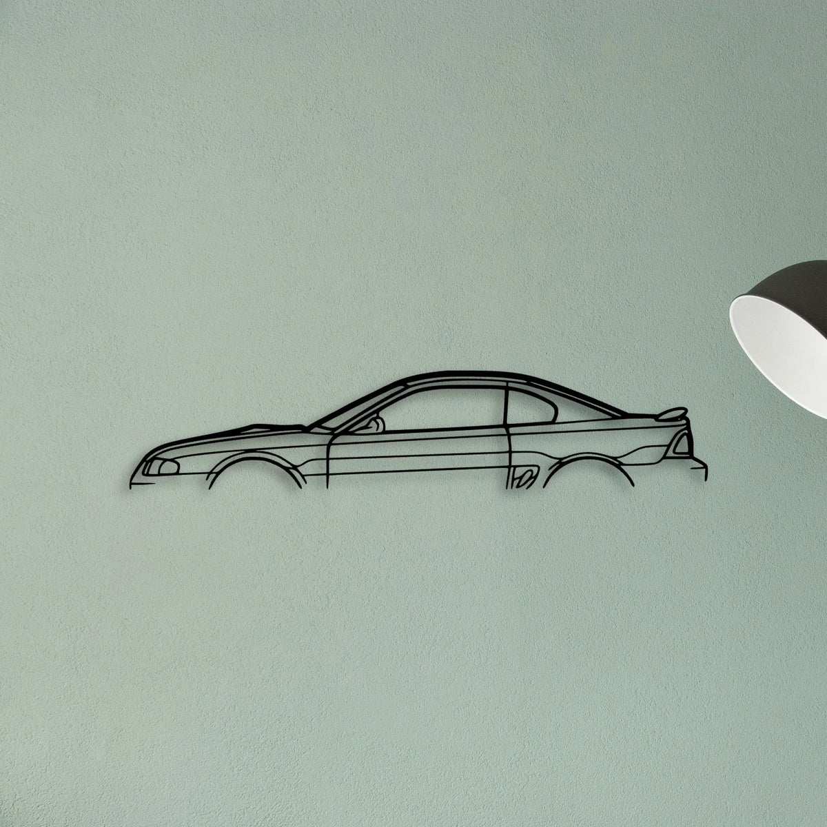 Mustang GT 1998 Classic Silhouette Metal Wall Art - Tinvibe