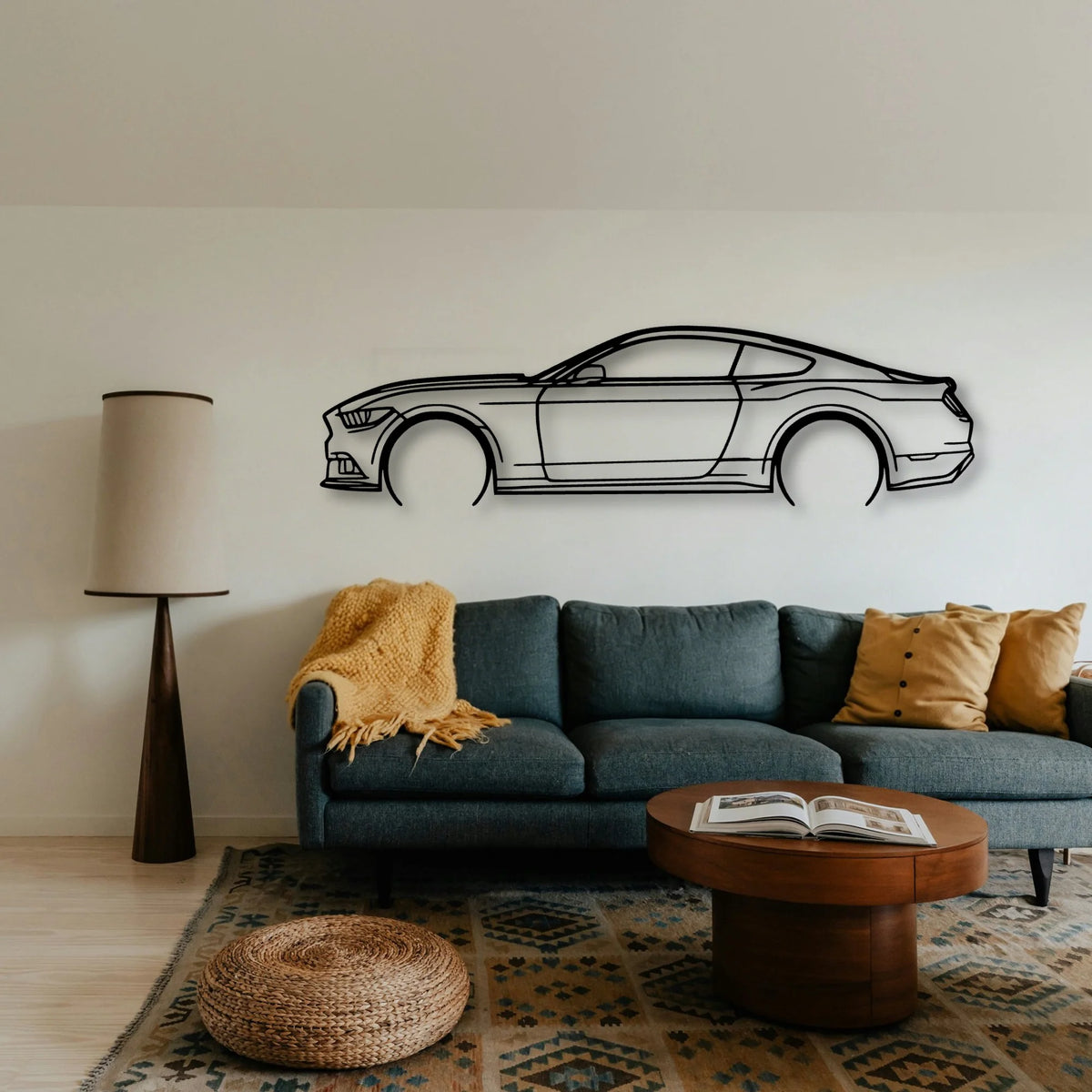 Mustang GT 2017 Classic Silhouette Metal Wall Art - Tinvibe
