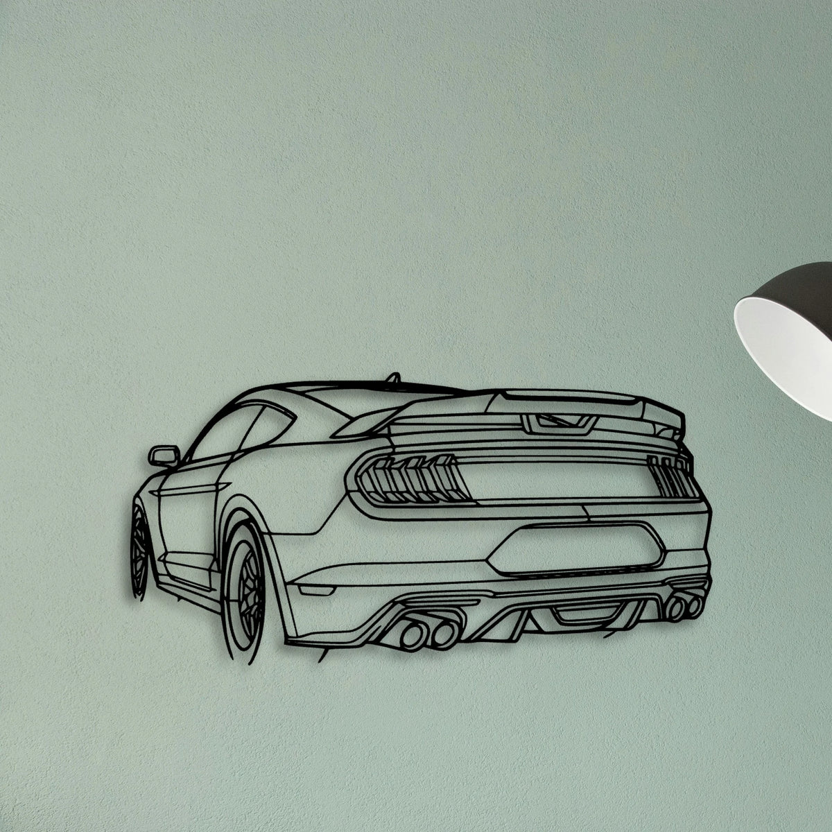Mustang GT 2020 Angle Classic Silhouette Metal Wall Art - Tinvibe