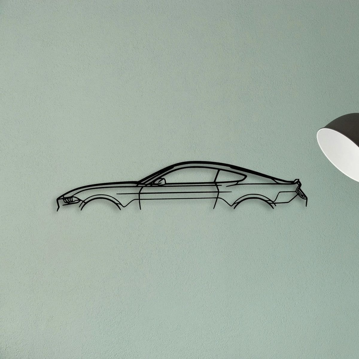 Mustang S550 2020 Classic Silhouette Metal Wall Art - Tinvibe