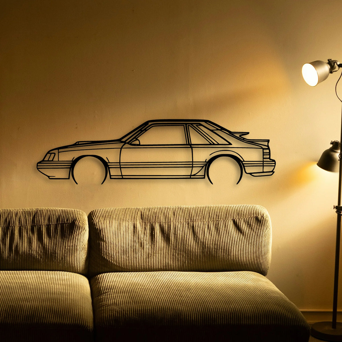 Mustang SVO 1986 Classic Silhouette Metal Wall Art - Tinvibe