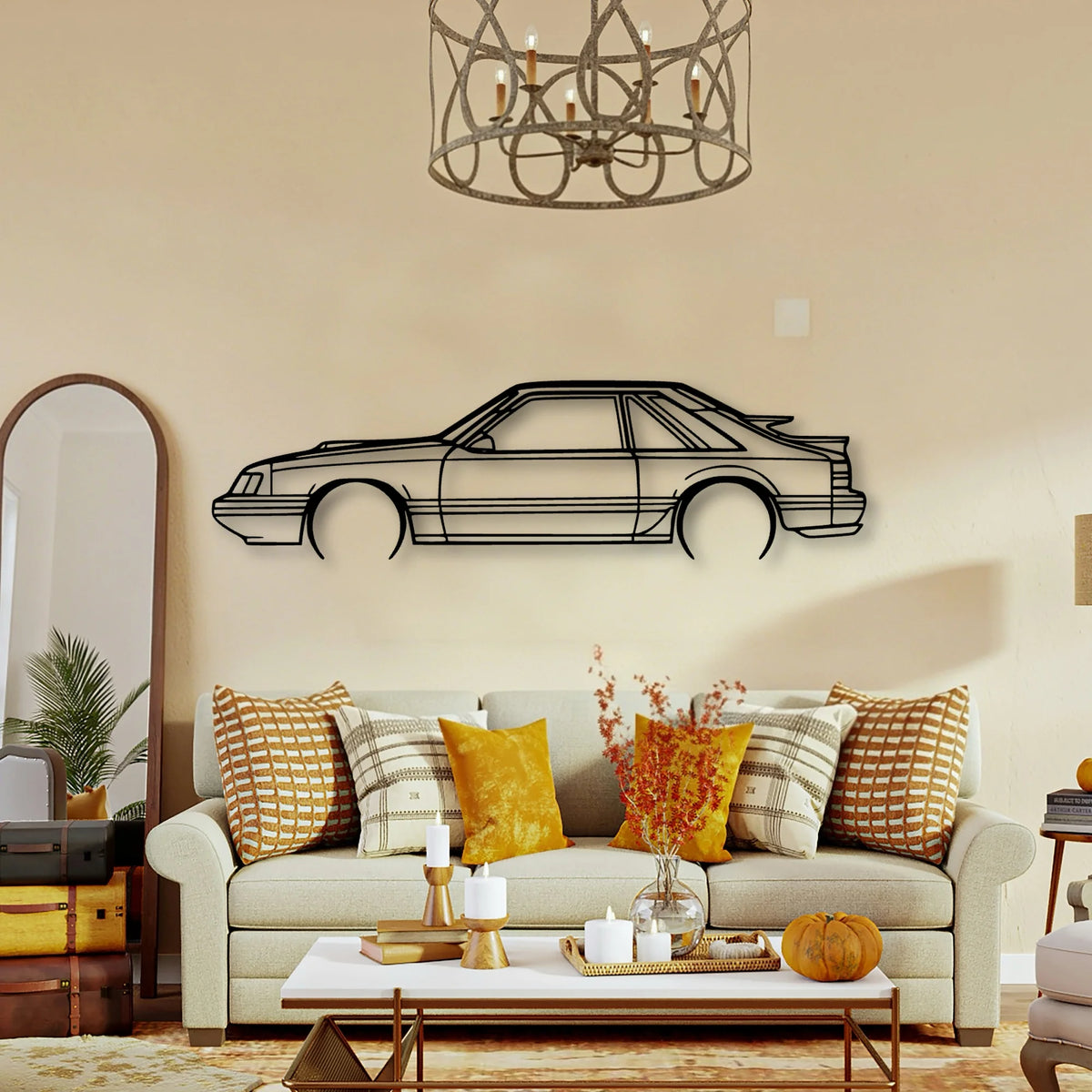 Mustang SVO 1986 Classic Silhouette Metal Wall Art - Tinvibe