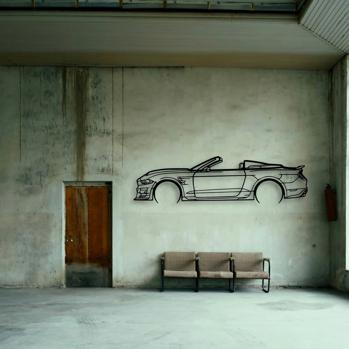Mustang Speedster 2012 Classic Silhouette Metal Wall Art - Tinvibe