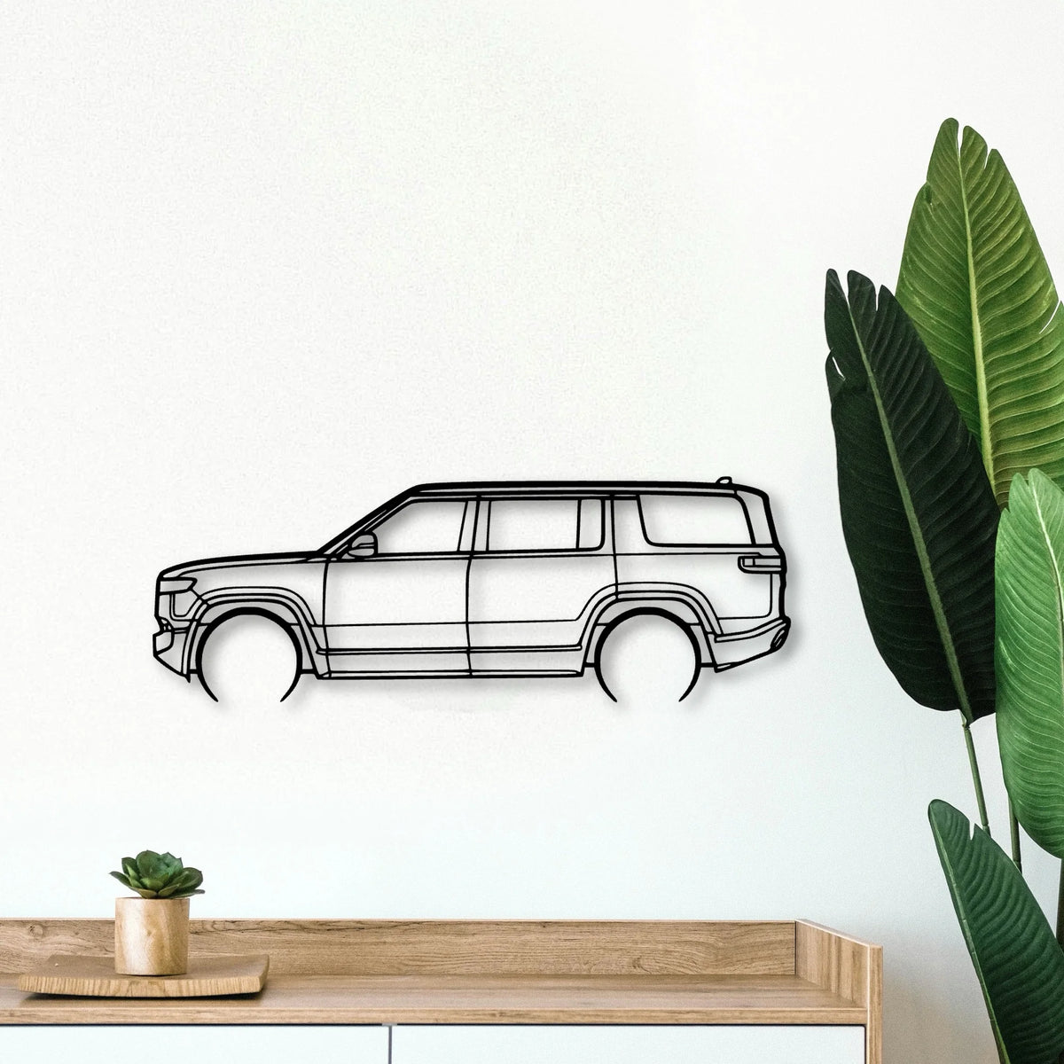 R1S 2 Classic Silhouette Metal Wall Art - Tinvibe