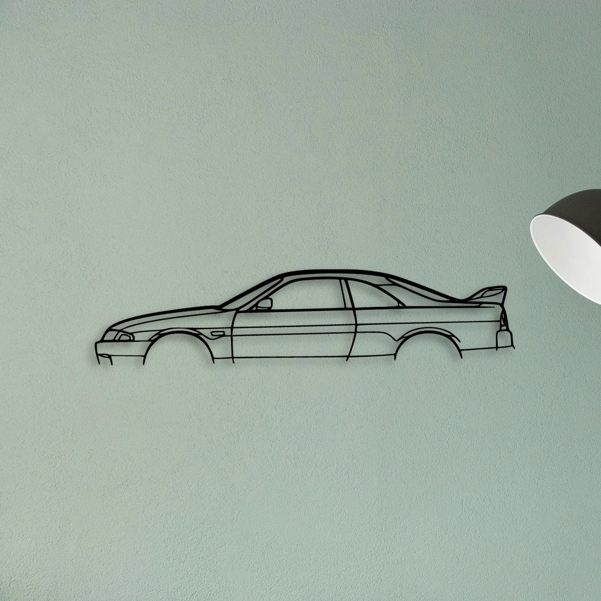 R33 GTR 1995 2 Classic Silhouette Metal Wall Art - Tinvibe