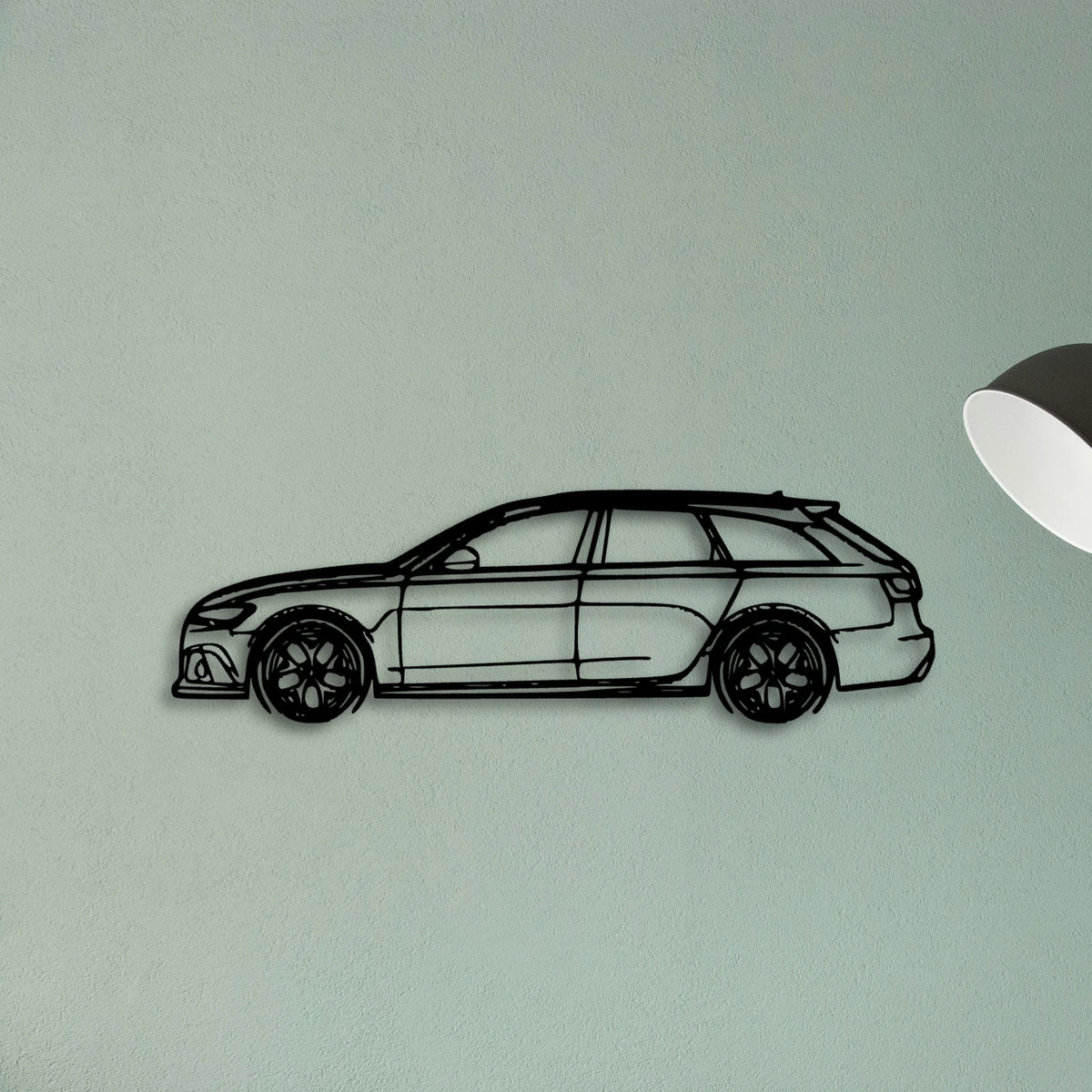 RS6 C7 Classic Silhouette Metal Wall Art - Tinvibe