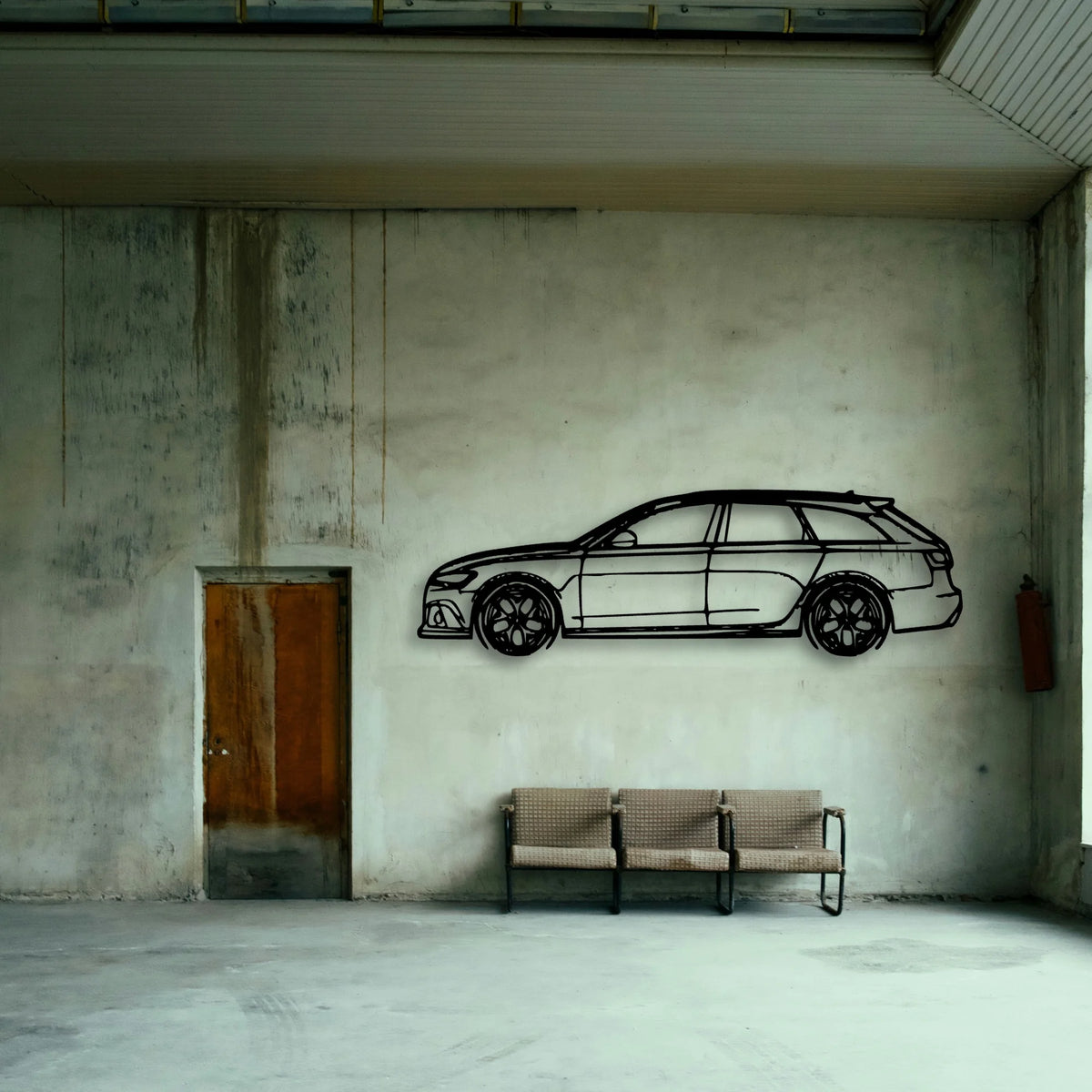 RS6 C7 Classic Silhouette Metal Wall Art - Tinvibe