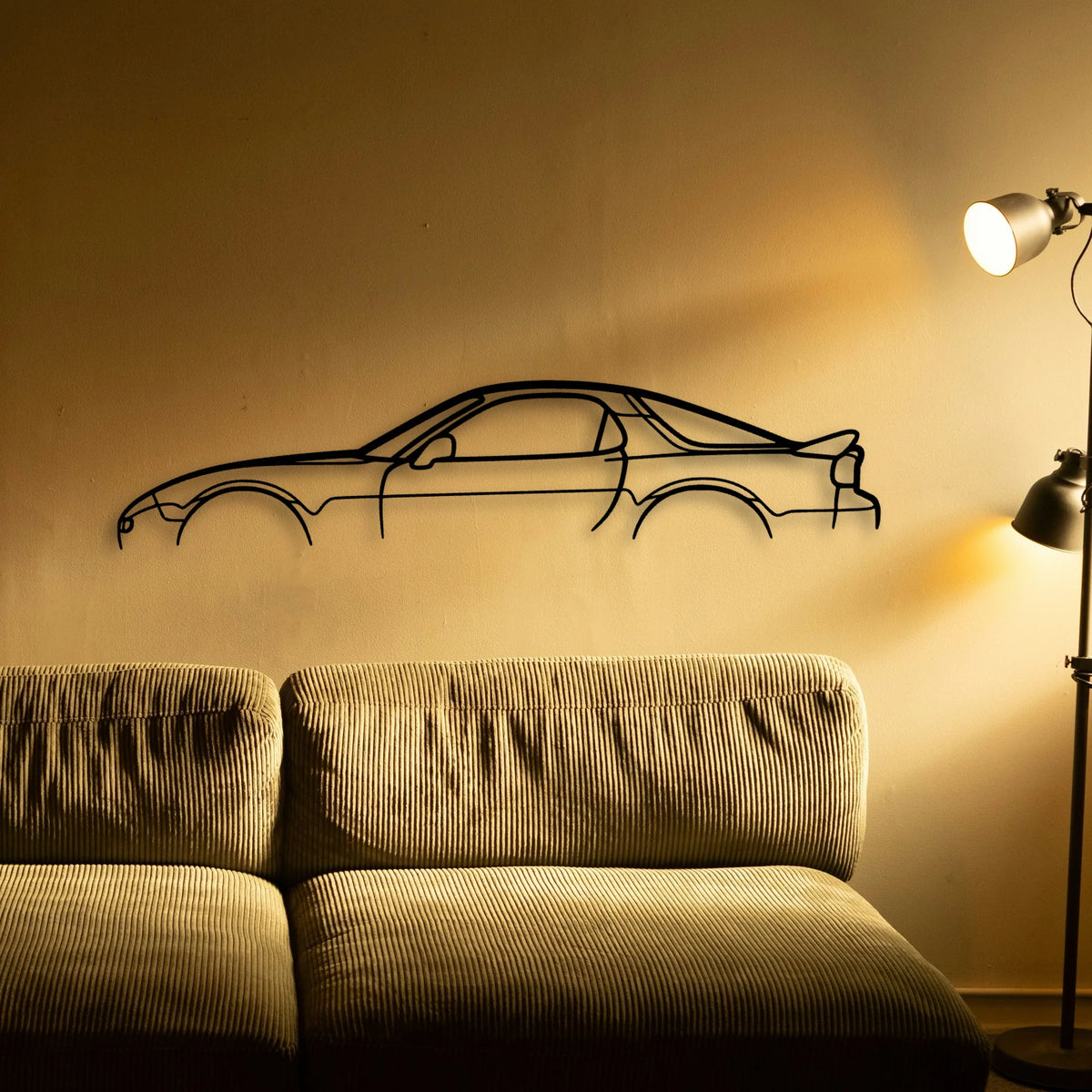 RX 7 FD Classic Silhouette Metal Wall Art - Tinvibe