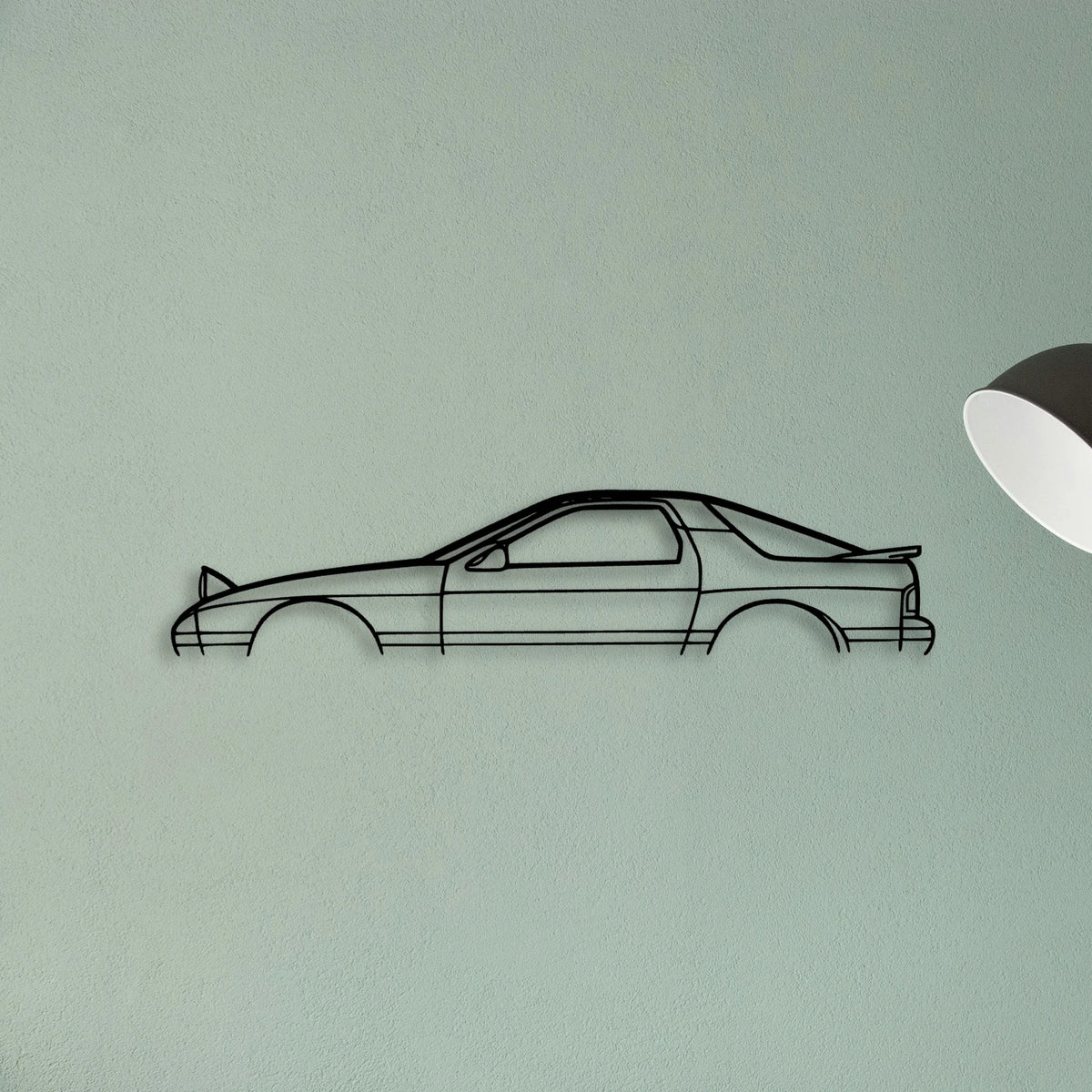 RX 7 FC GTU Classic Silhouette Metal Wall Art - Tinvibe