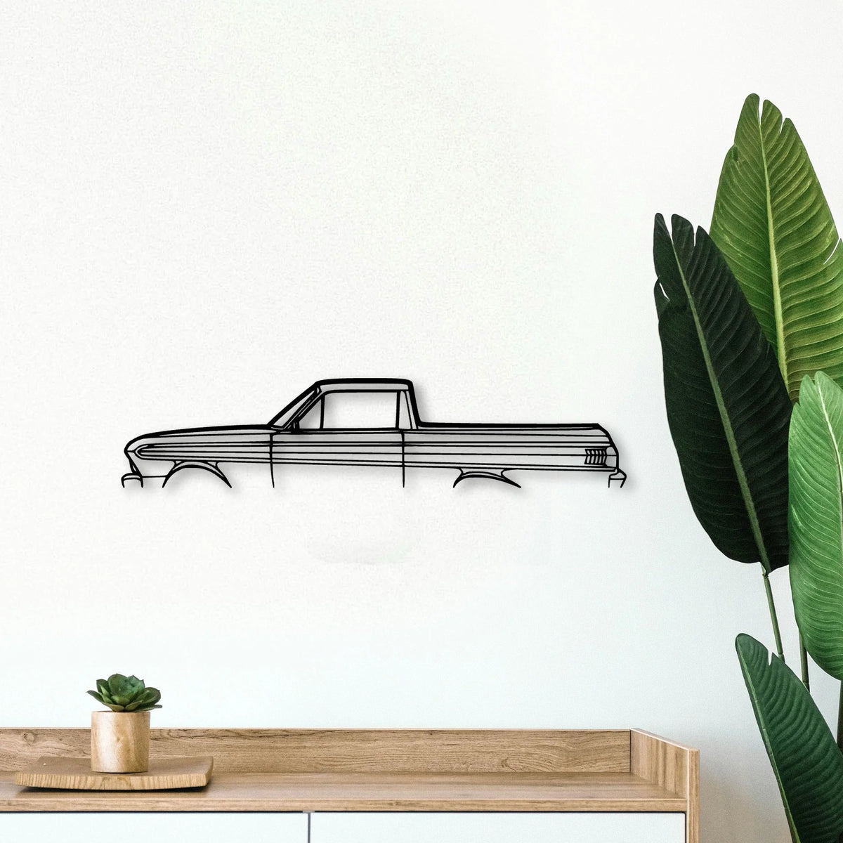 Ranchero 1965 Classic Silhouette Metal Wall Art - Tinvibe