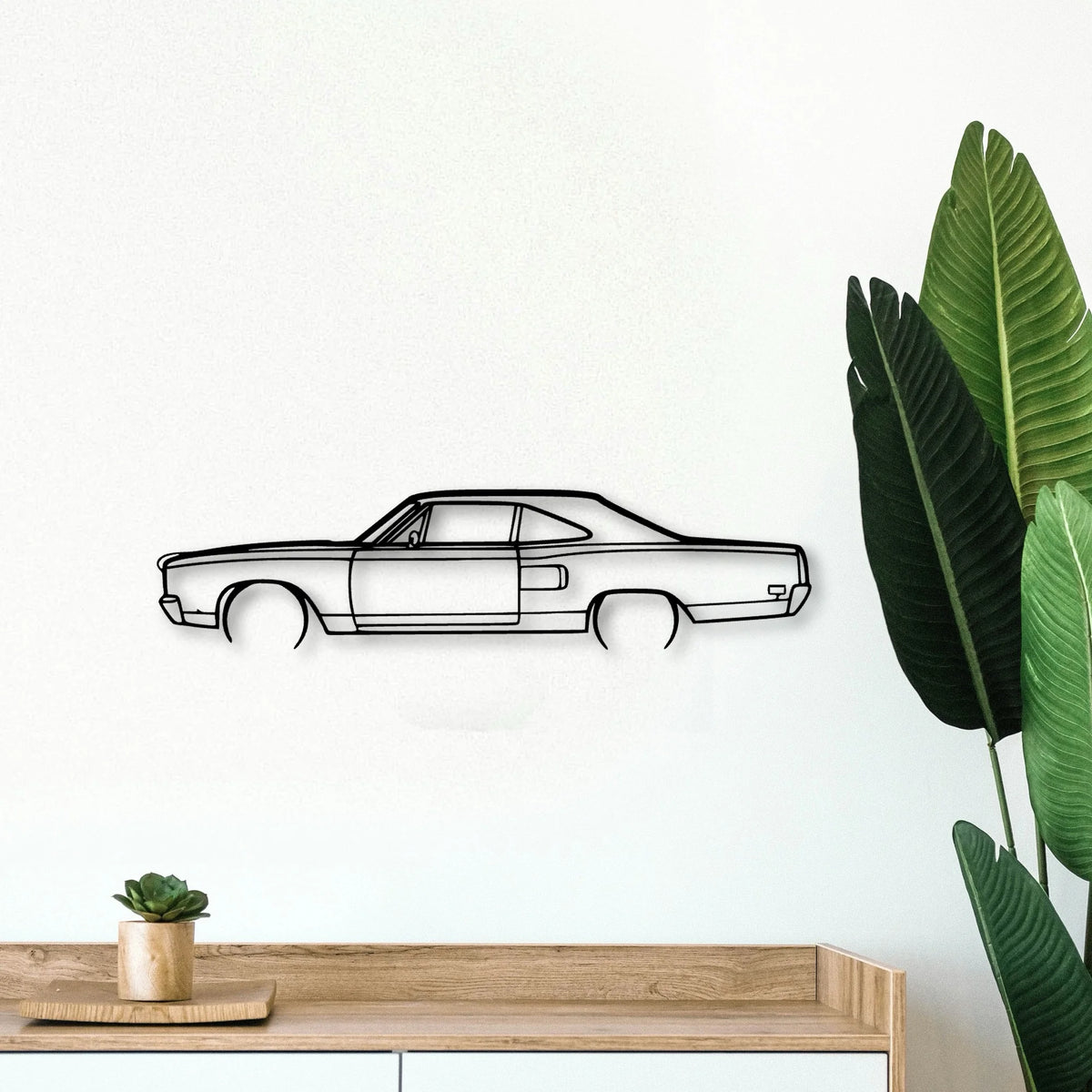 Road Runner 1970 Classic Silhouette Metal Wall Art - Tinvibe