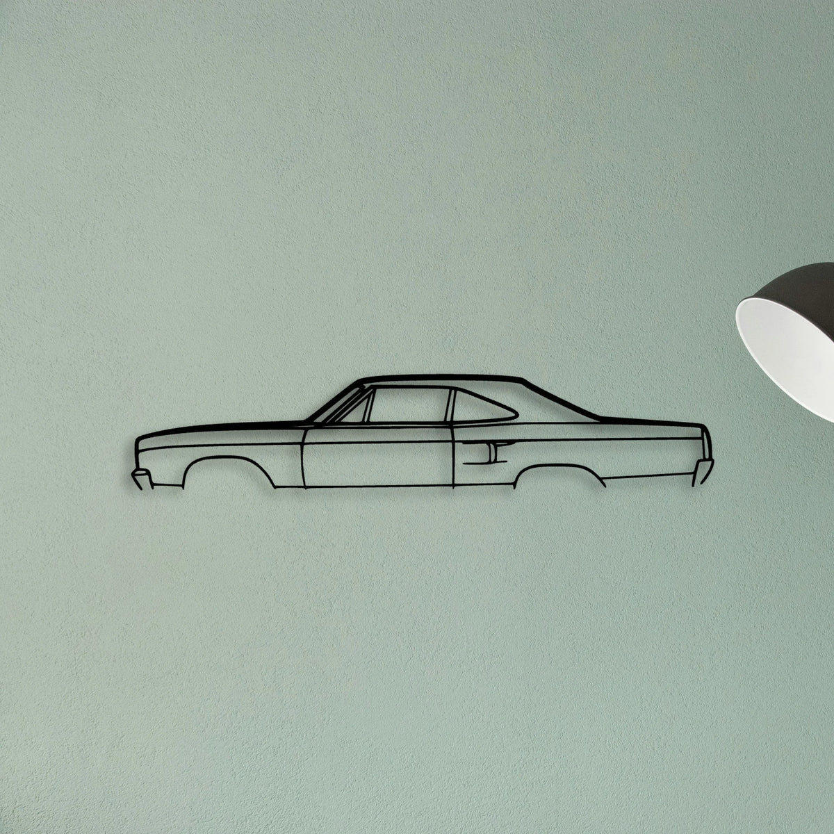 Road Runner 1970 2 Classic Silhouette Metal Wall Art - Tinvibe