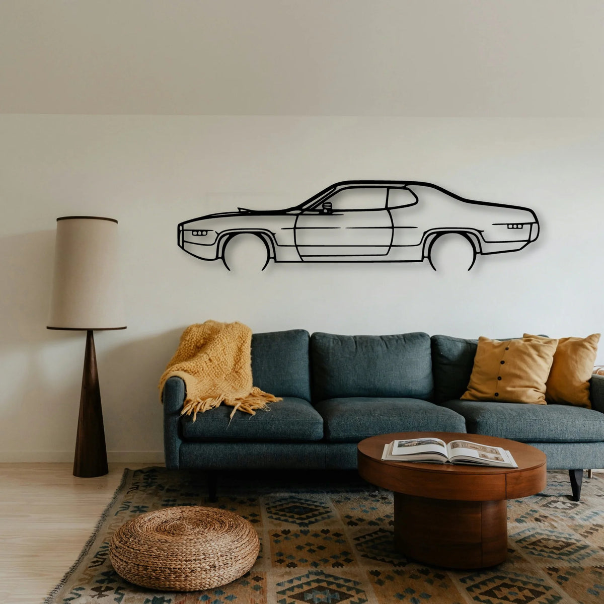 Roadrunner 1971 Classic Silhouette Metal Wall Art - Tinvibe