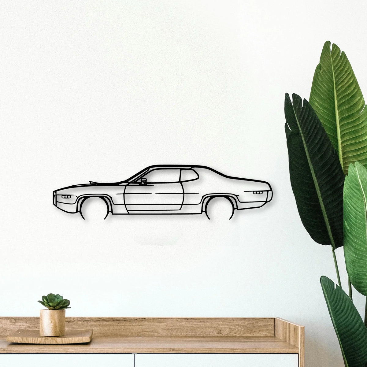 Roadrunner 1971 Classic Silhouette Metal Wall Art - Tinvibe
