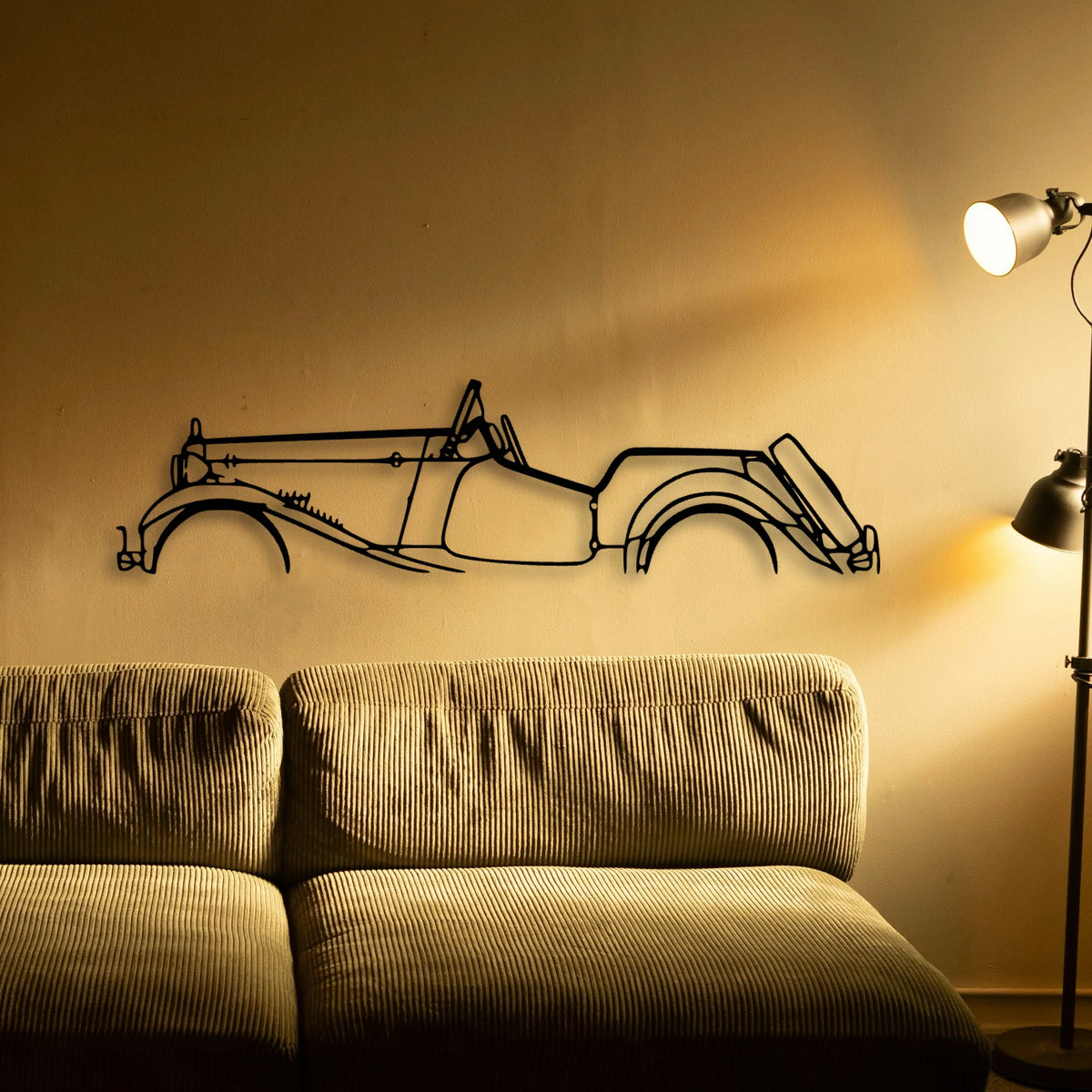 Roadster 1952 Classic Silhouette Metal Wall Art - Tinvibe