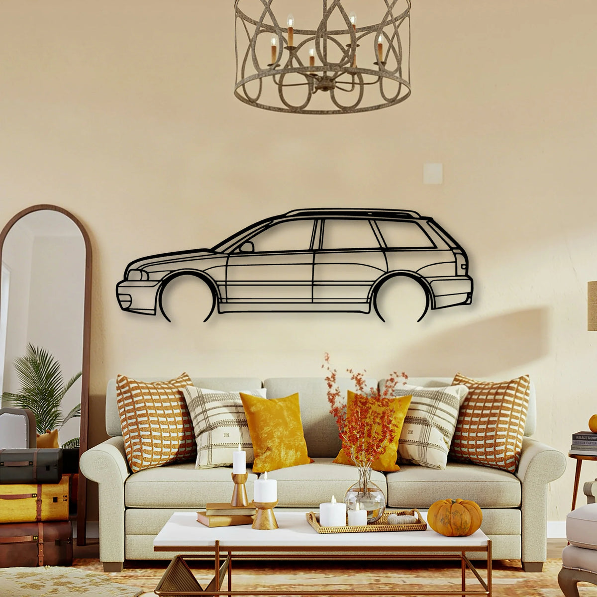 S4 Avant B5 2 Classic Silhouette Metal Wall Art - Tinvibe