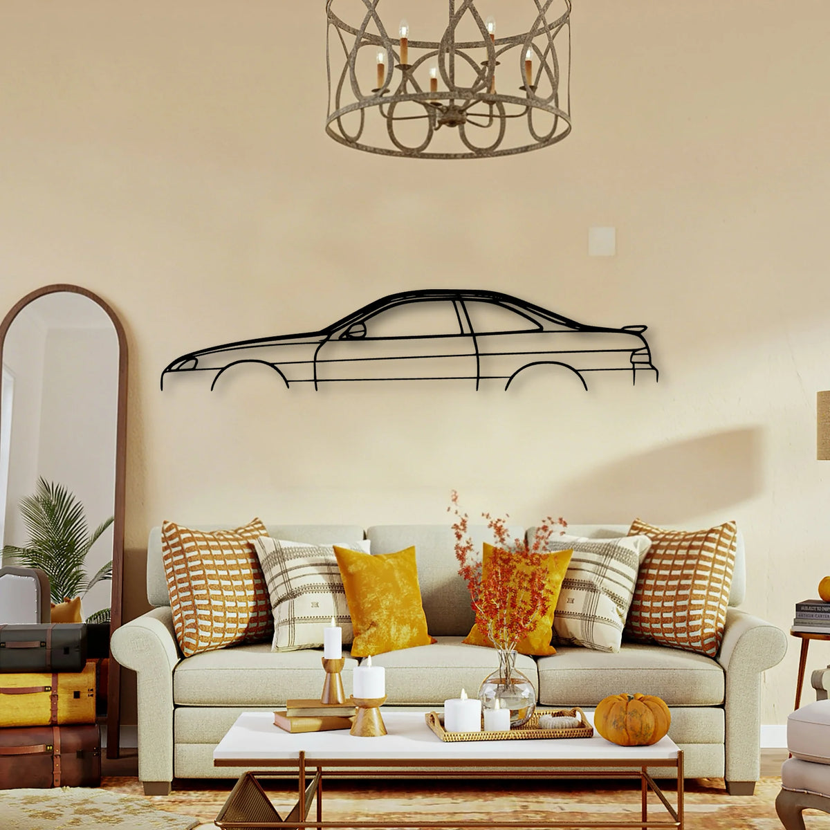 SC300 1999 Classic Silhouette Metal Wall Art - Tinvibe