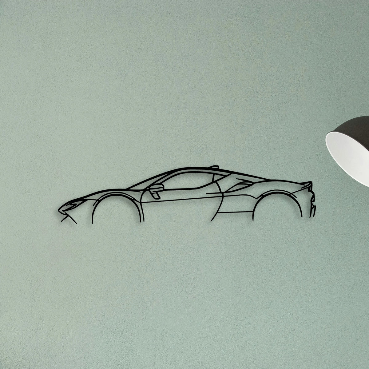 SF90 Stradale Classic Silhouette Metal Wall Art - Tinvibe