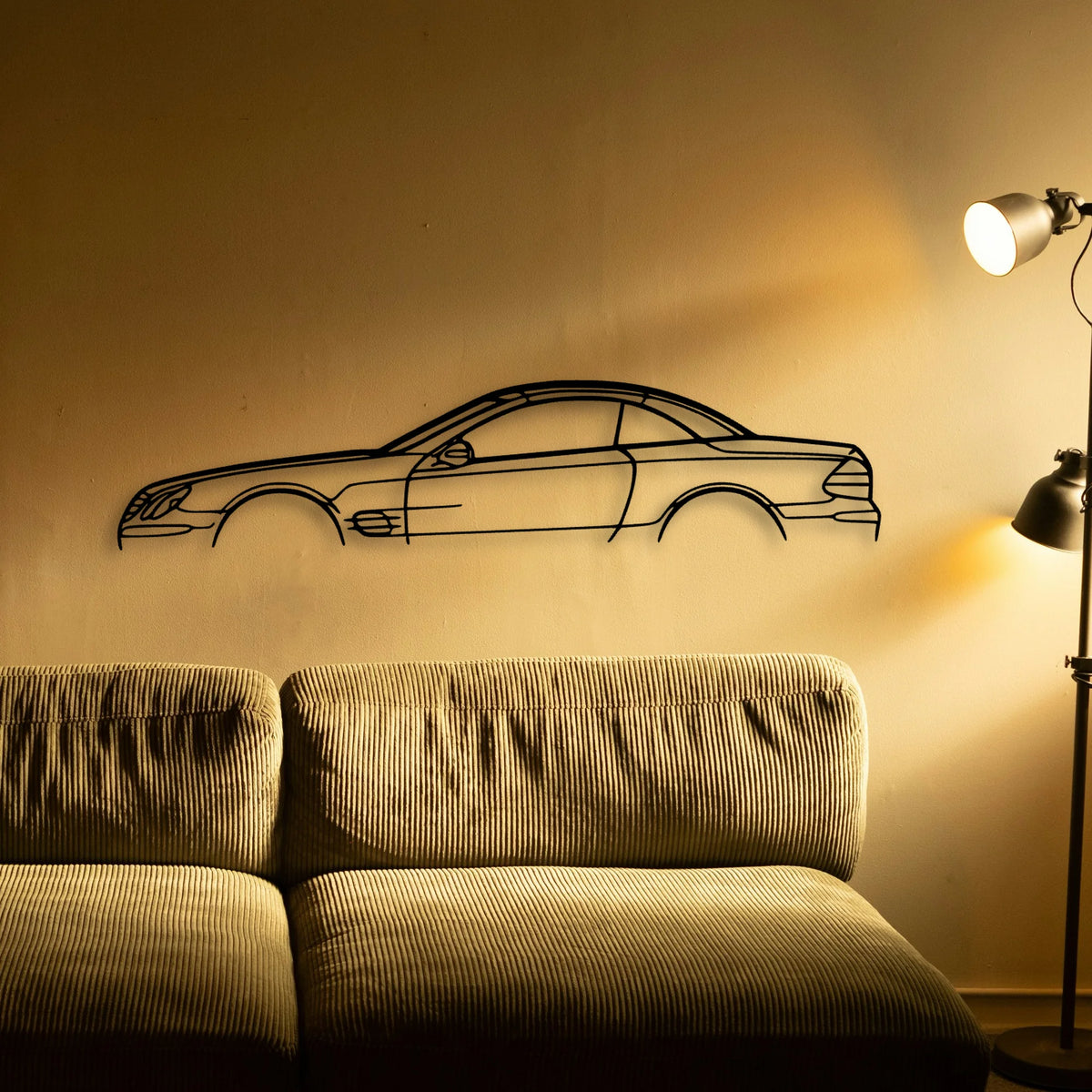 SL55 2004 2 Classic Silhouette Metal Wall Art - Tinvibe