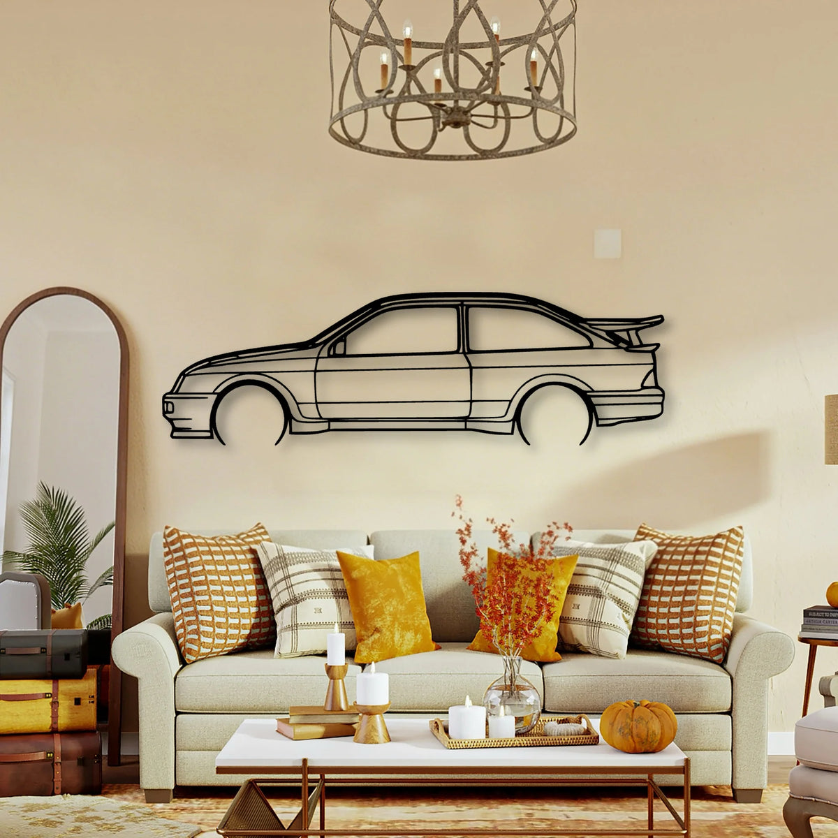 Sierra RS500 1987 Classic Silhouette Metal Wall Art - Tinvibe