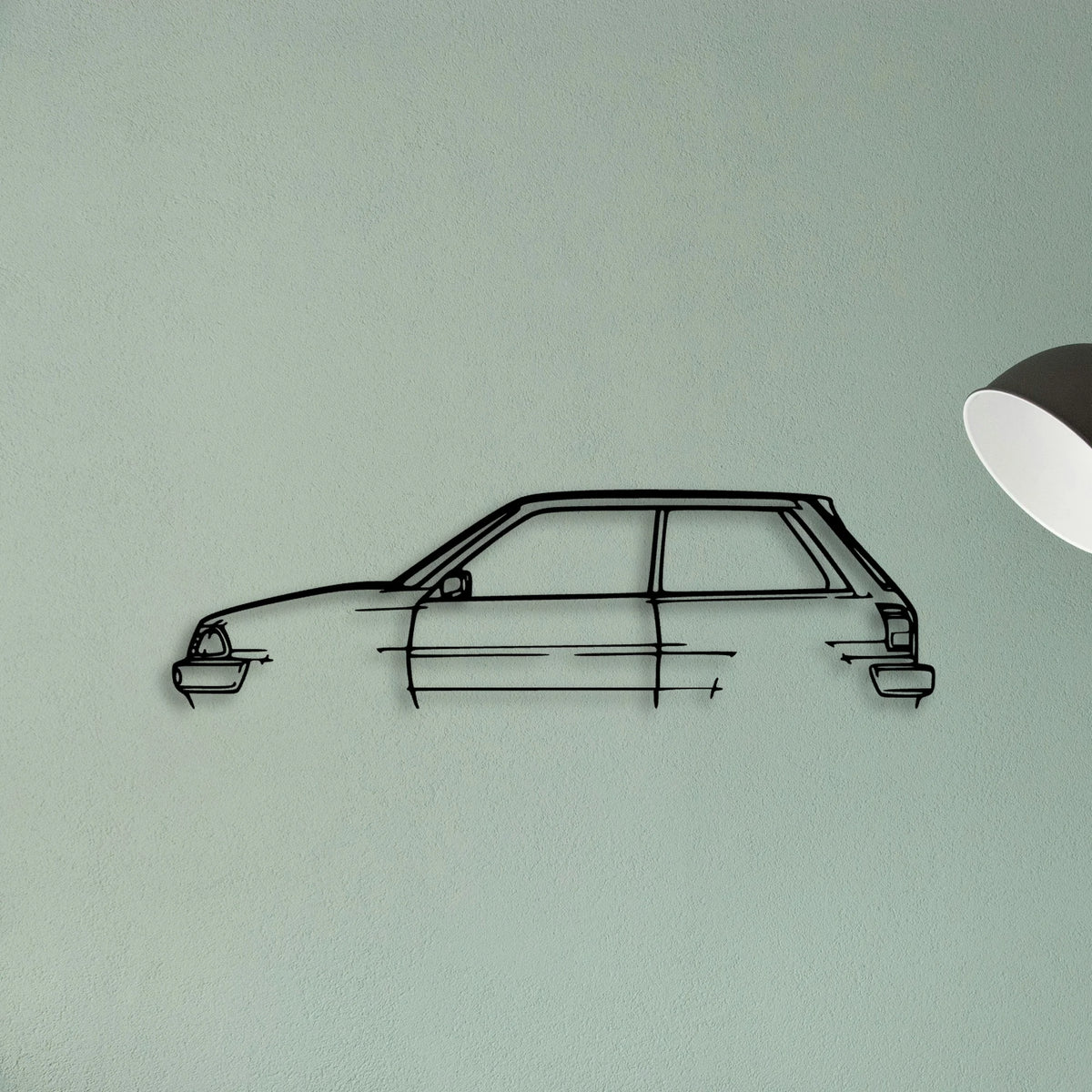 Starlet 1988 EP71 Classic Silhouette Metal Wall Art - Tinvibe