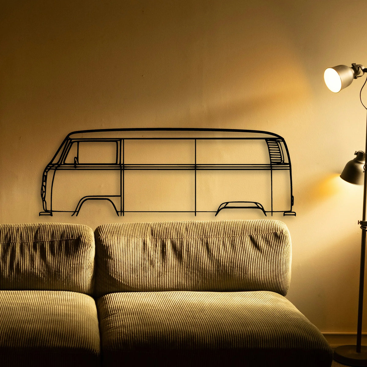 T2 BUS 1977 Classic Silhouette Metal Wall Art - Tinvibe