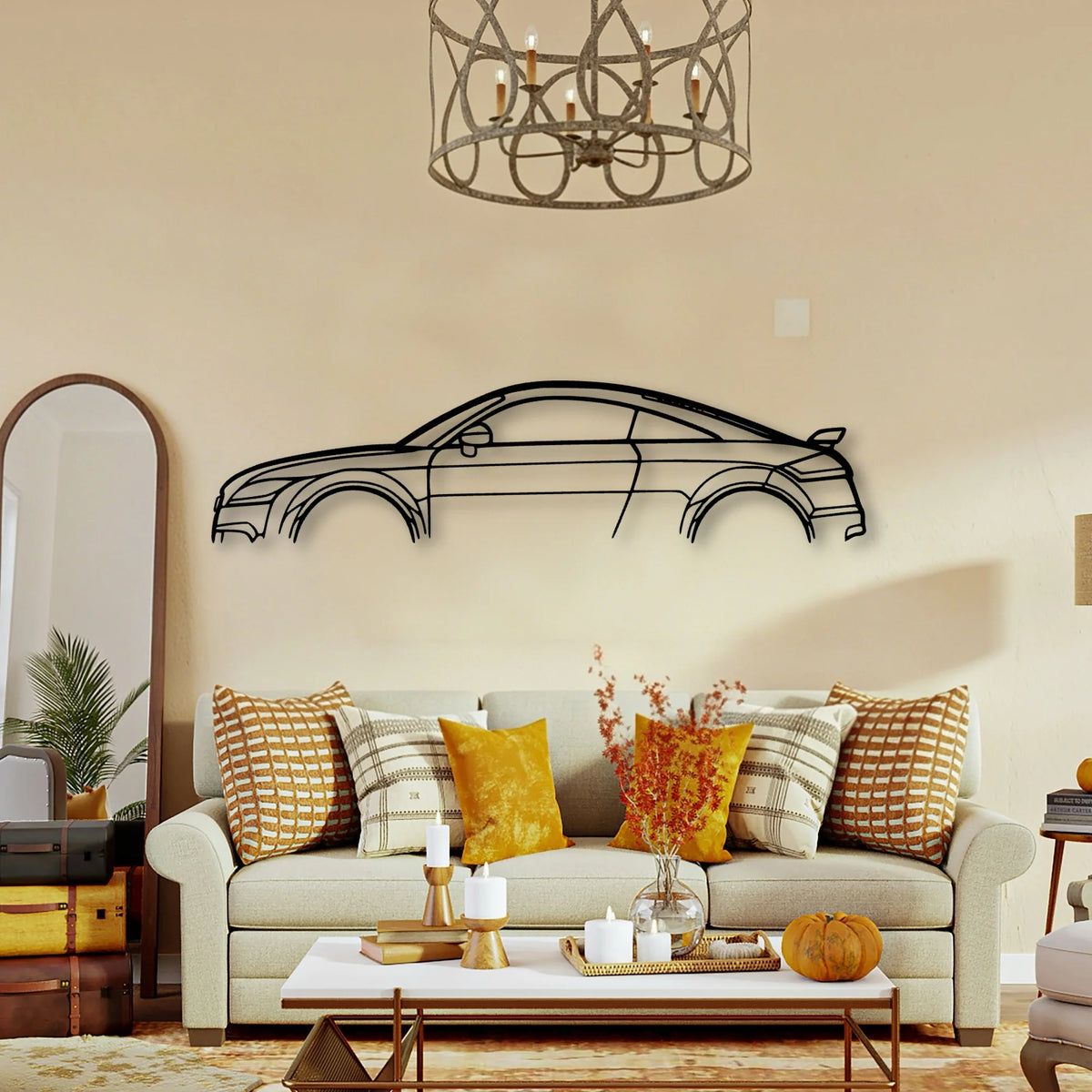 TT RS MK2 2009 Classic Silhouette Metal Wall Art - Tinvibe